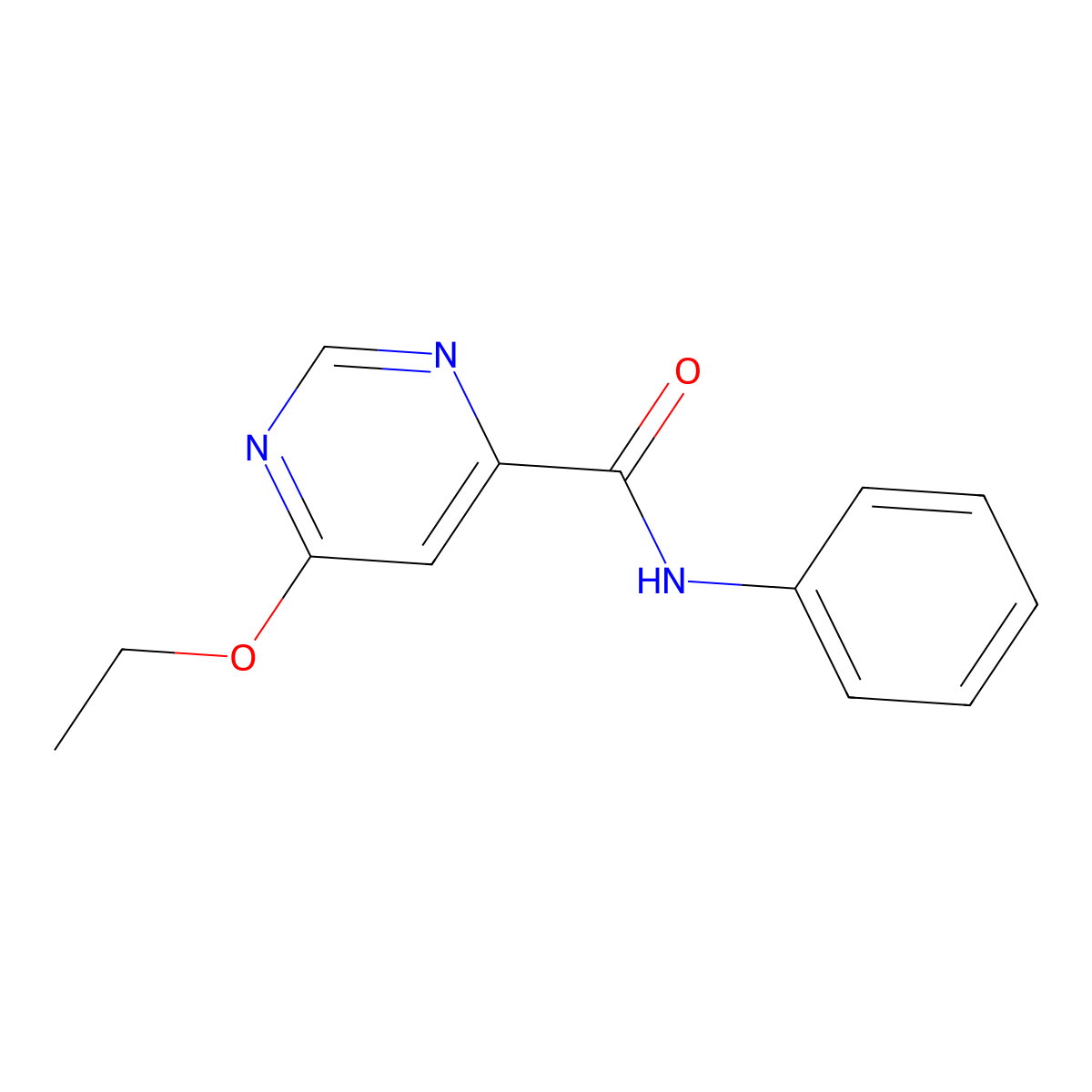 6-ethoxy-N-phenylpyrimidine-4-carboxamide molecular structure, CAS 2034249-17-5