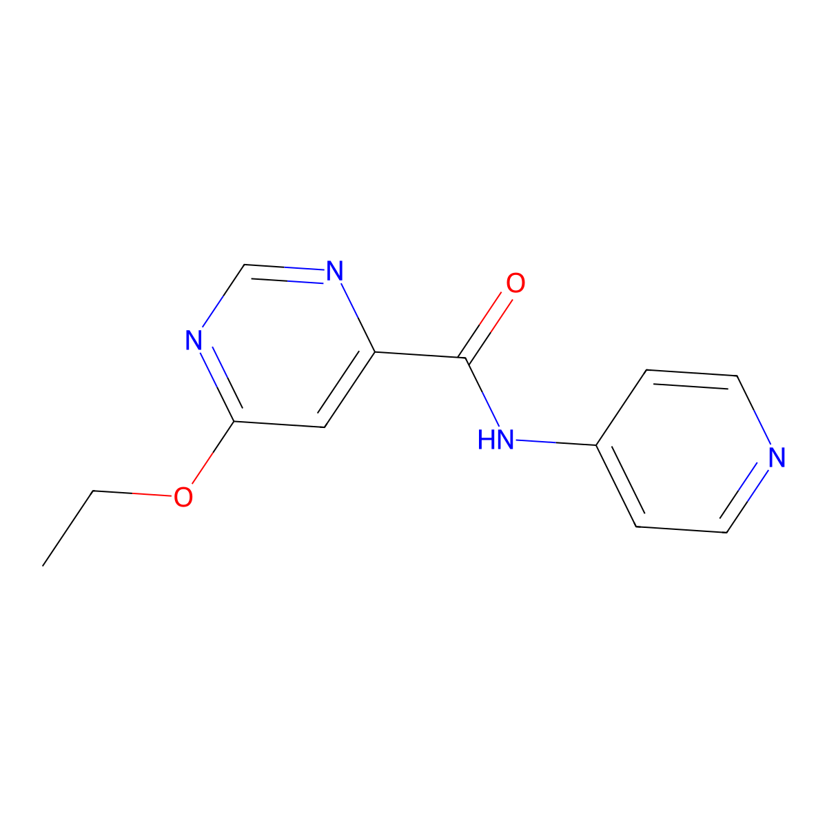 6-ethoxy-N-(pyridin-4-yl)pyrimidine-4-carboxamide molecular structure, CAS 2034249-32-4