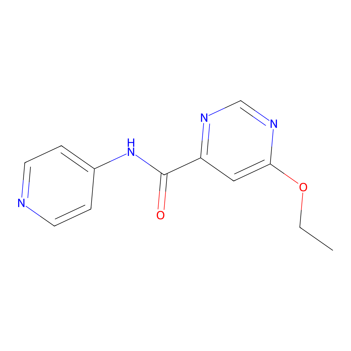 6-ethoxy-N-(pyridin-4-yl)pyrimidine-4-carboxamide molecular structure, CAS 2034249-32-4