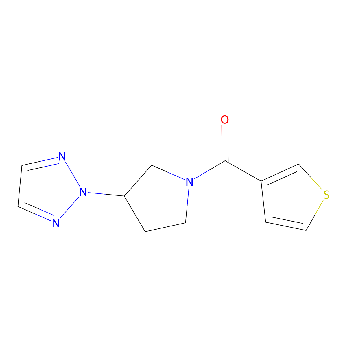 (3-(2H-1,2,3-triazol-2-yl)pyrrolidin-1-yl)(thiophen-3-yl)methanone molecular structure, CAS 2034249-36-8