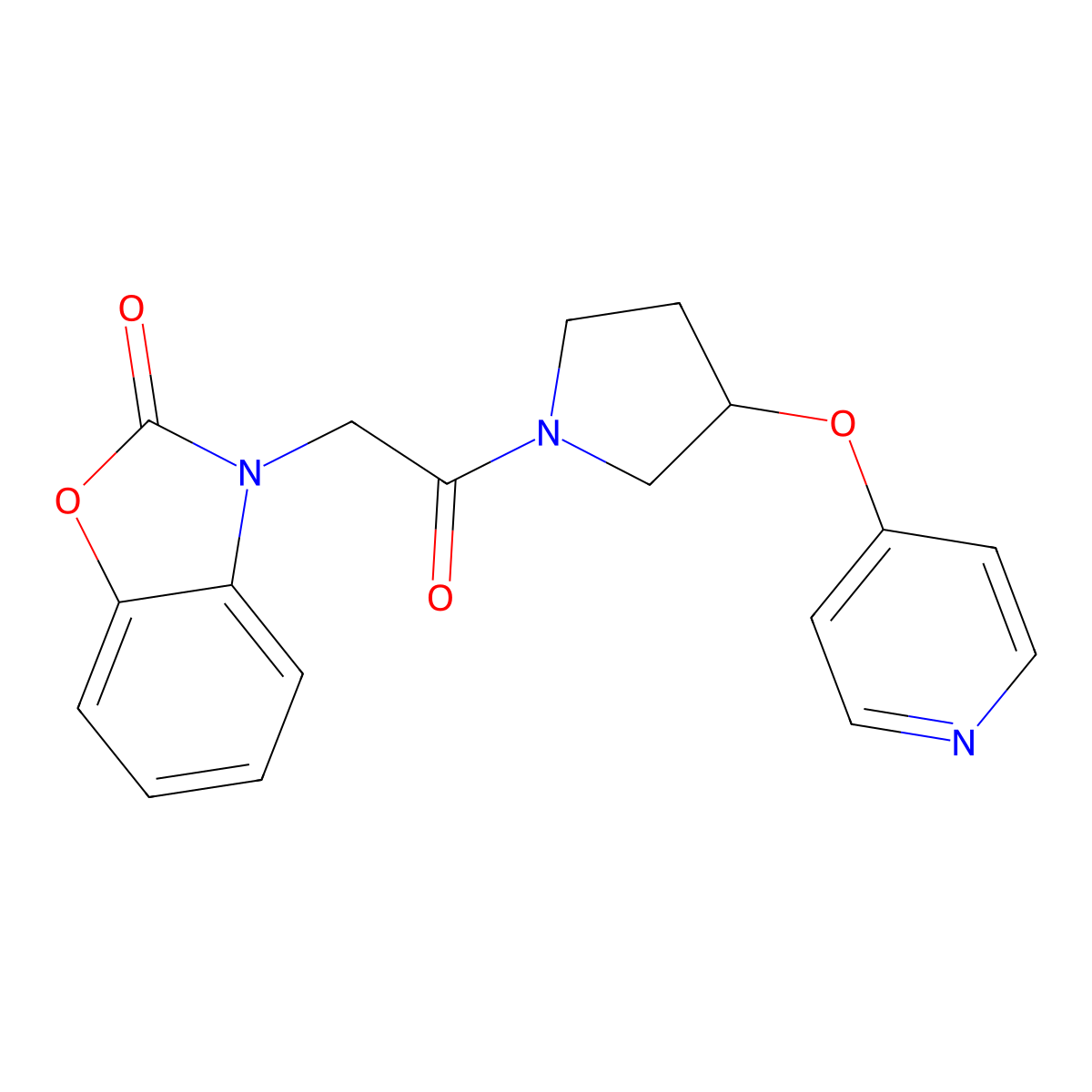 3-(2-oxo-2-(3-(pyridin-4-yloxy)pyrrolidin-1-yl)ethyl)benzo[d]oxazol-2(3H)-one molecular structure, CAS 2034249-50-6