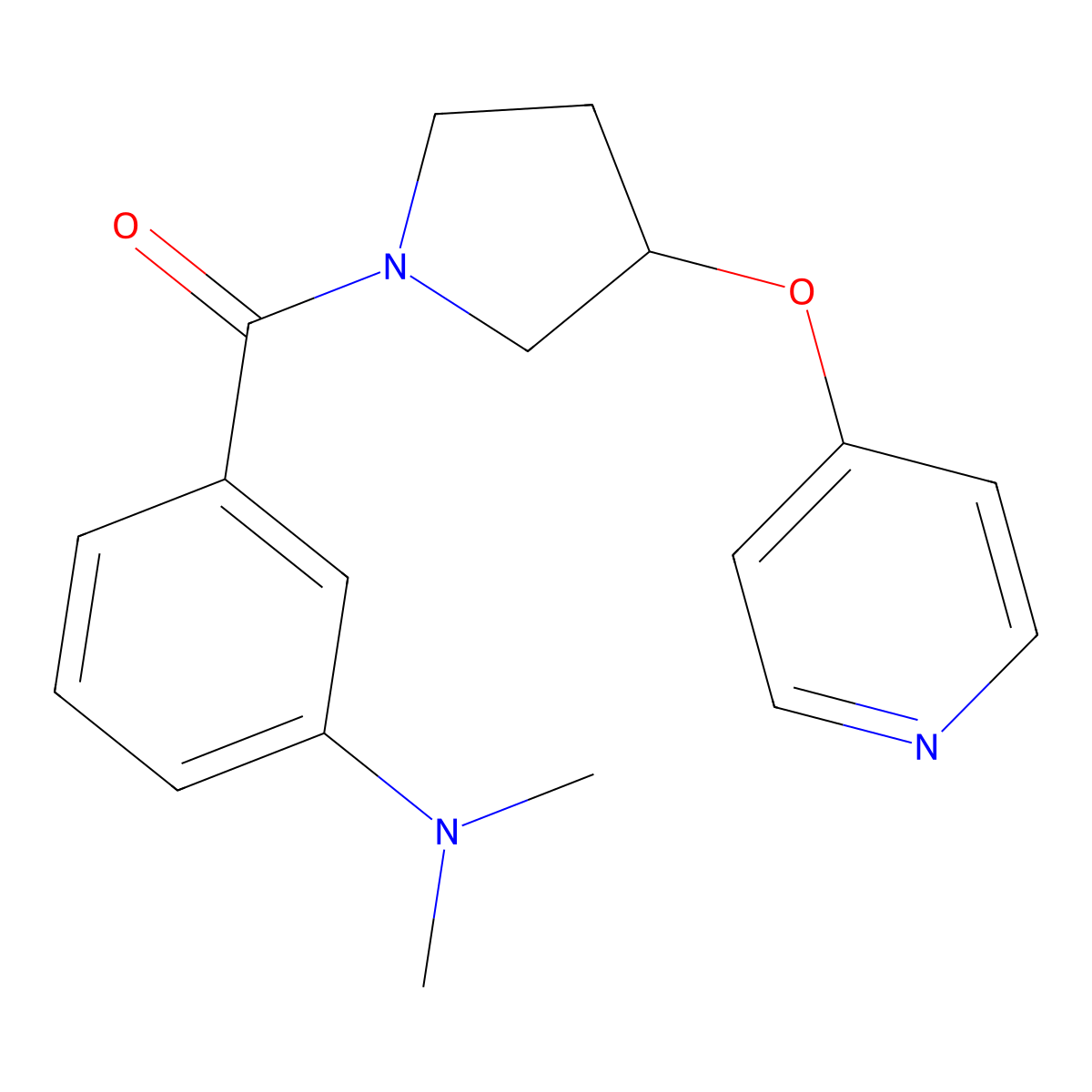 (3-(Dimethylamino)phenyl)(3-(pyridin-4-yloxy)pyrrolidin-1-yl)methanone molecular structure, CAS 2034249-59-5
