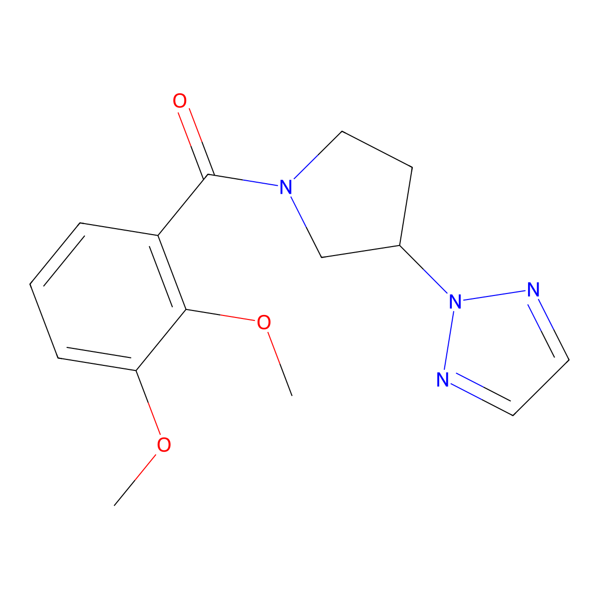 (3-(2H-1,2,3-triazol-2-yl)pyrrolidin-1-yl)(2,3-dimethoxyphenyl)methanone molecular structure, CAS 2034249-60-8