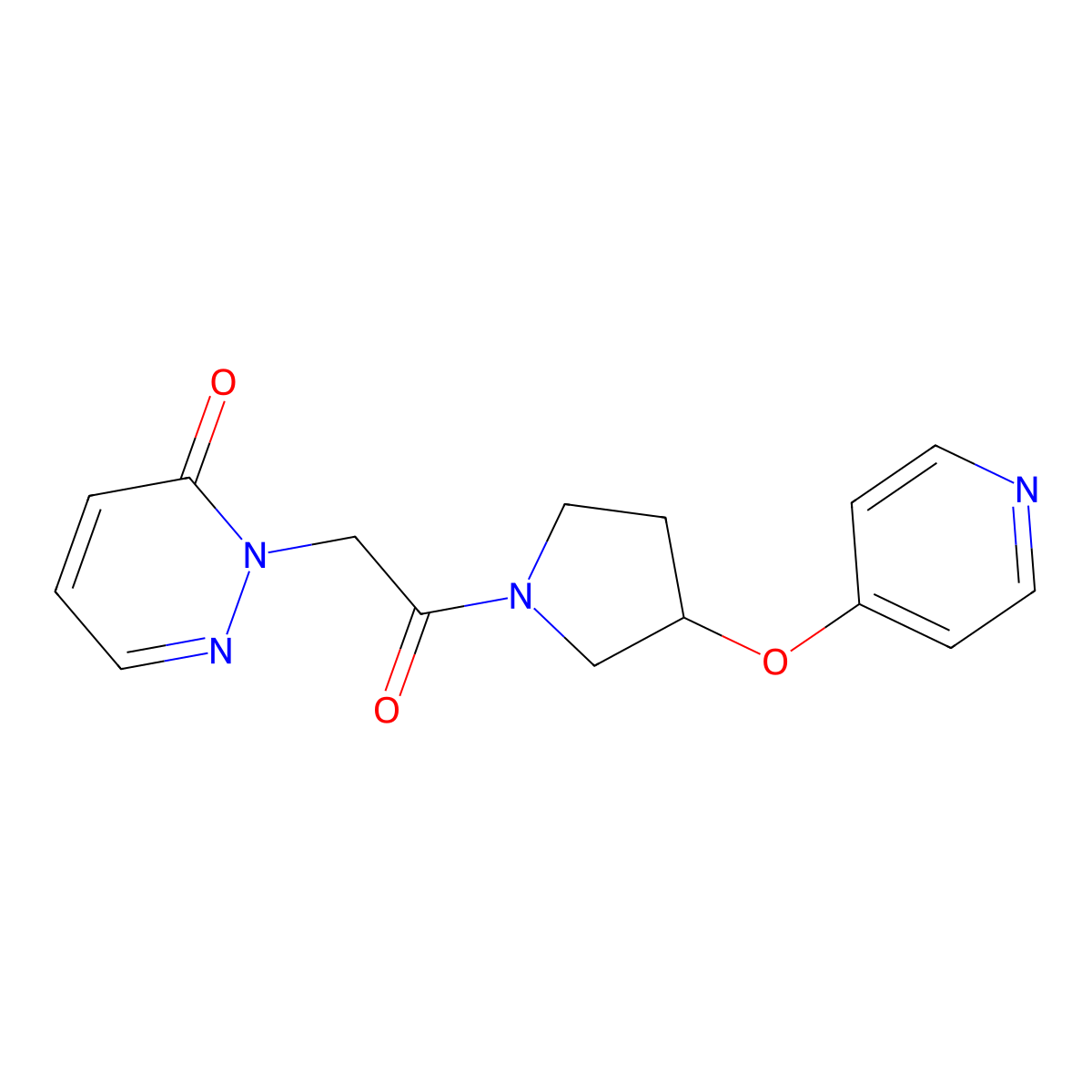 2-(2-oxo-2-(3-(pyridin-4-yloxy)pyrrolidin-1-yl)ethyl)pyridazin-3(2H)-one molecular structure, CAS 2034249-79-9