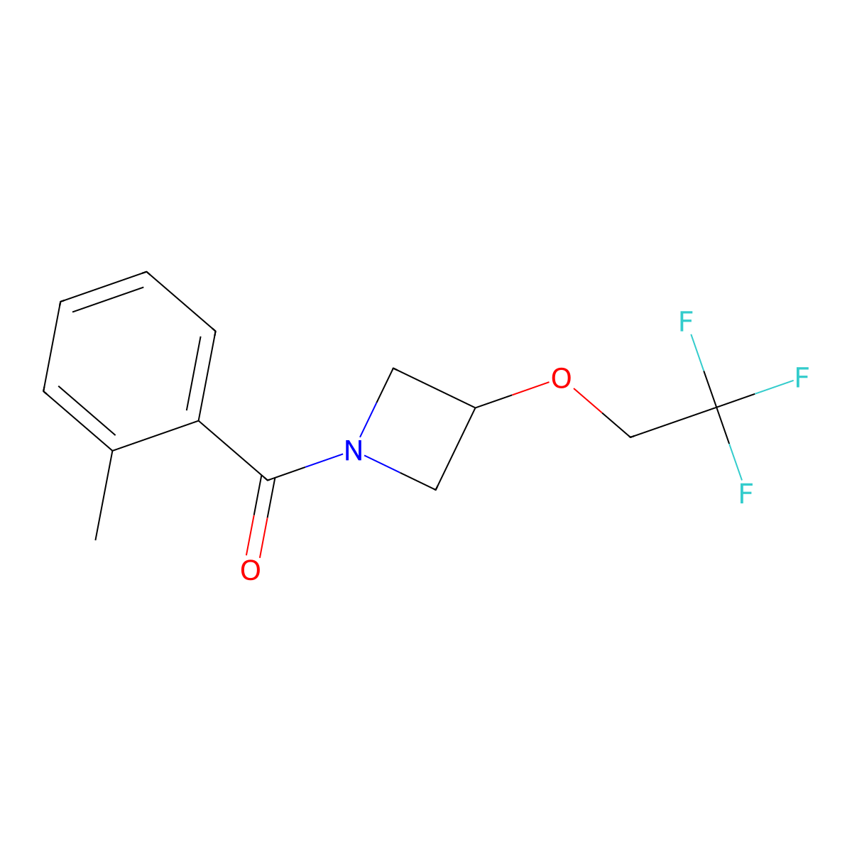 o-Tolyl(3-(2,2,2-trifluoroethoxy)azetidin-1-yl)methanone molecular structure, CAS 2034249-85-7