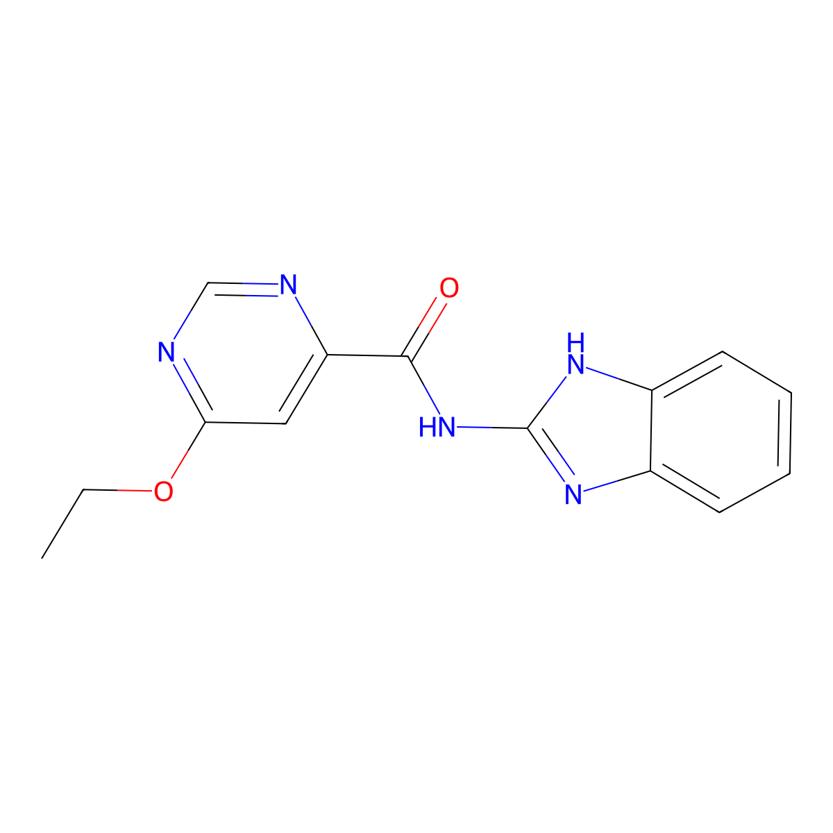 N-(1H-benzo[d]imidazol-2-yl)-6-ethoxypyrimidine-4-carboxamide molecular structure, CAS 2034249-86-8