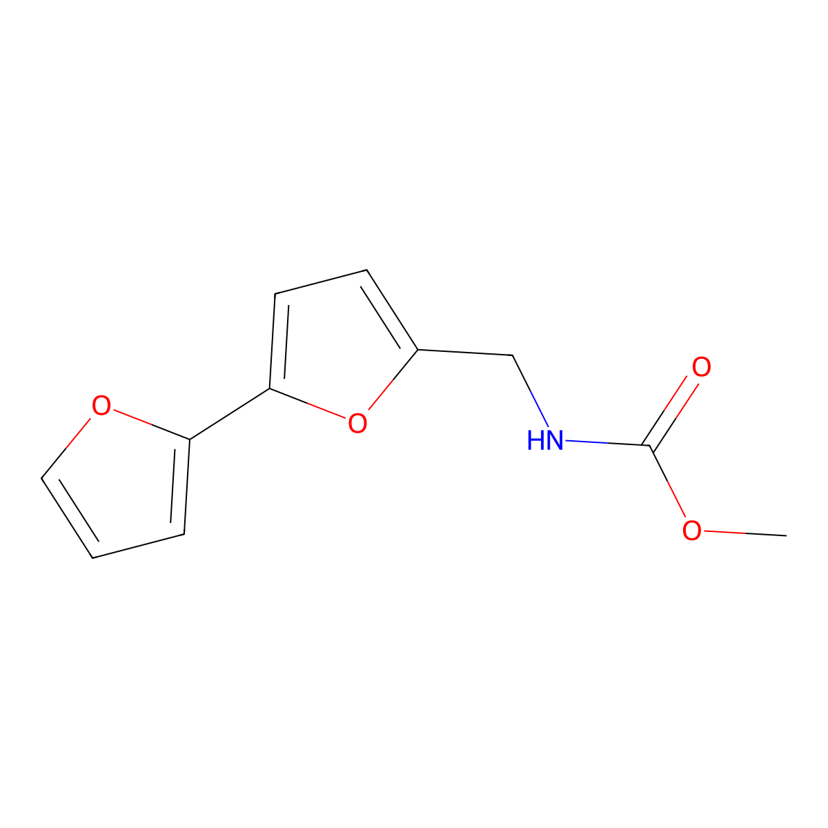 Methyl ([2,2'-bifuran]-5-ylmethyl)carbamate molecular structure, CAS 2034250-52-5