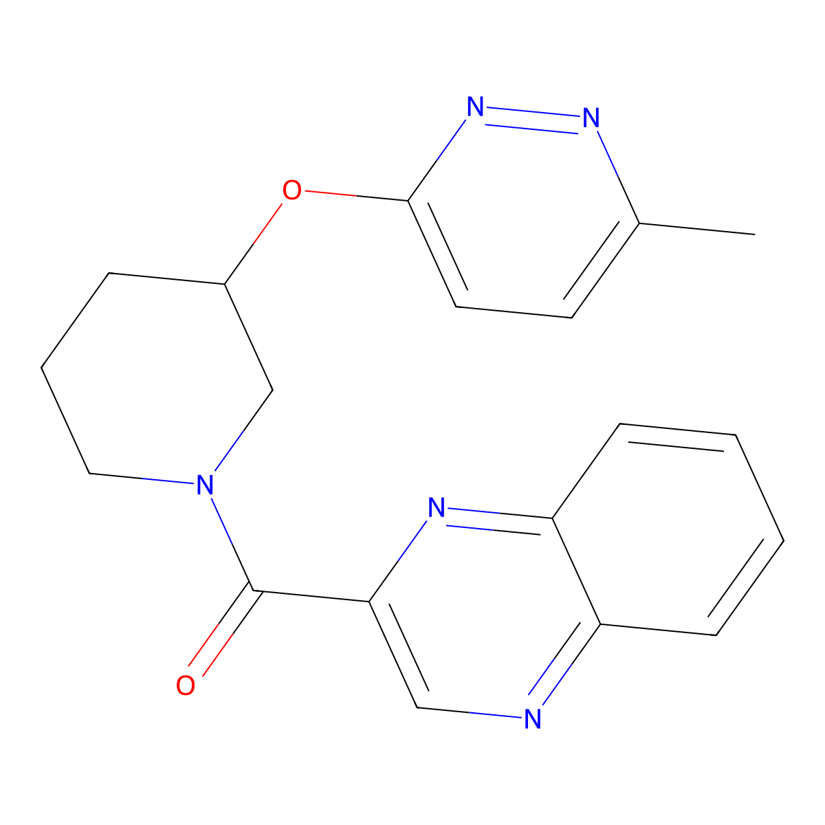 (3-((6-Methylpyridazin-3-yl)oxy)piperidin-1-yl)(quinoxalin-2-yl)methanone molecular structure, CAS 2034250-71-8
