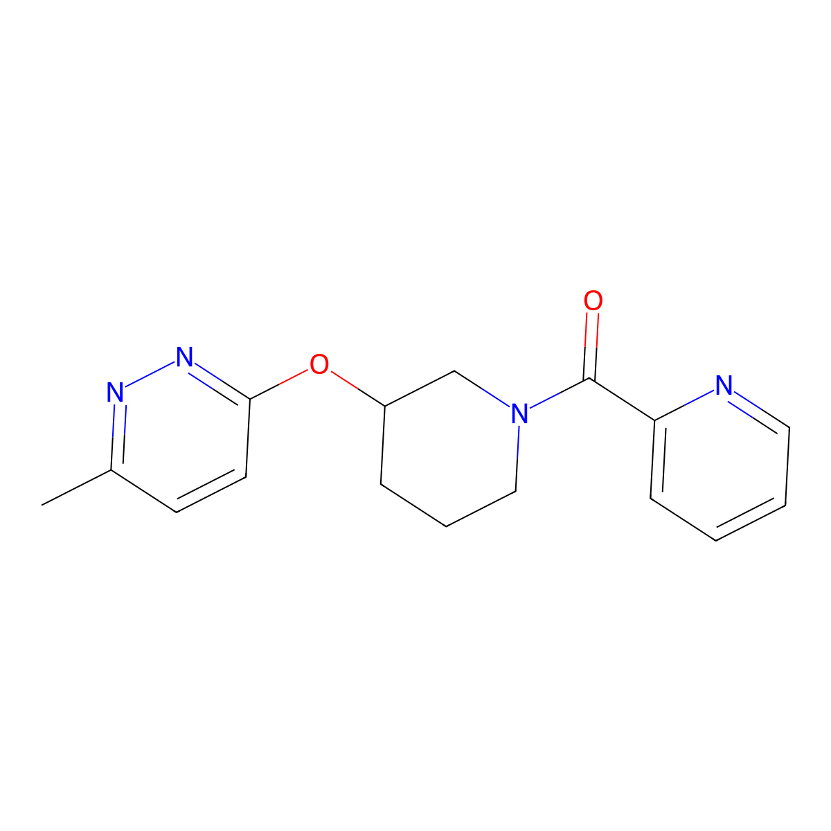 (3-((6-Methylpyridazin-3-yl)oxy)piperidin-1-yl)(pyridin-2-yl)methanone molecular structure, CAS 2034250-79-6