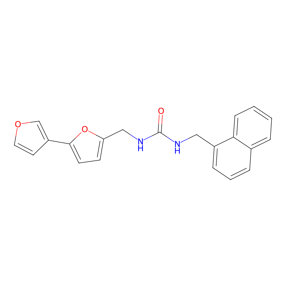 3-({[2,3'-Bifuran]-5-yl}methyl)-1-[(naphthalen-1-yl)methyl]urea molecular structure, CAS 2034251-35-7
