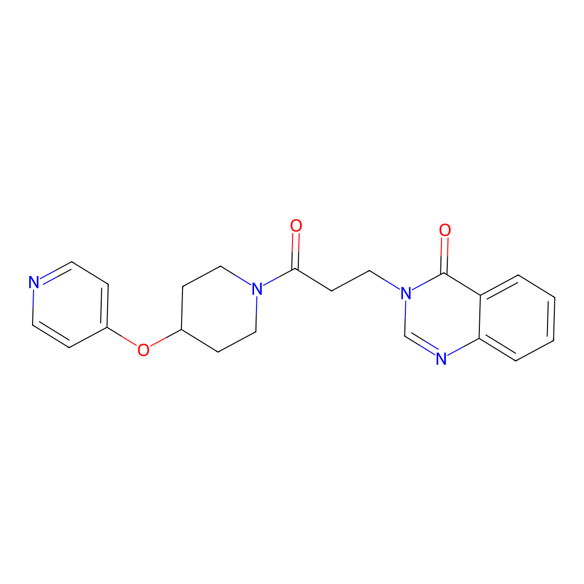 3-(3-oxo-3-(4-(pyridin-4-yloxy)piperidin-1-yl)propyl)quinazolin-4(3H)-one molecular structure, CAS 2034251-72-2
