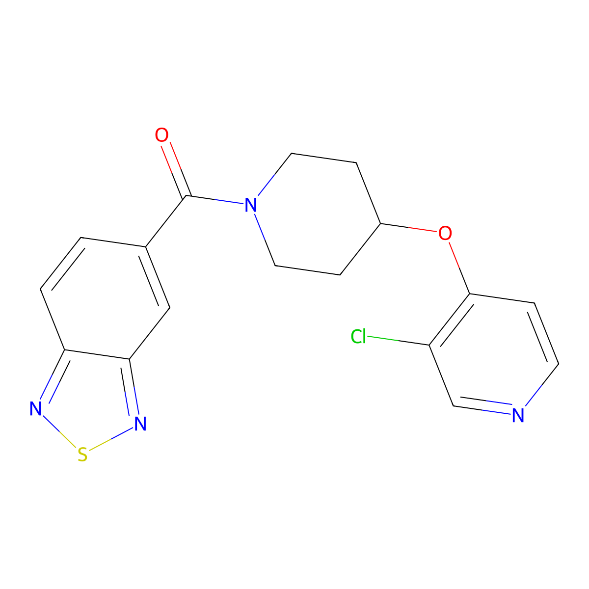 5-{4-[(3-Chloropyridin-4-yl)oxy]piperidine-1-carbonyl}-2,1,3-benzothiadiazole molecular structure, CAS 2034252-00-9