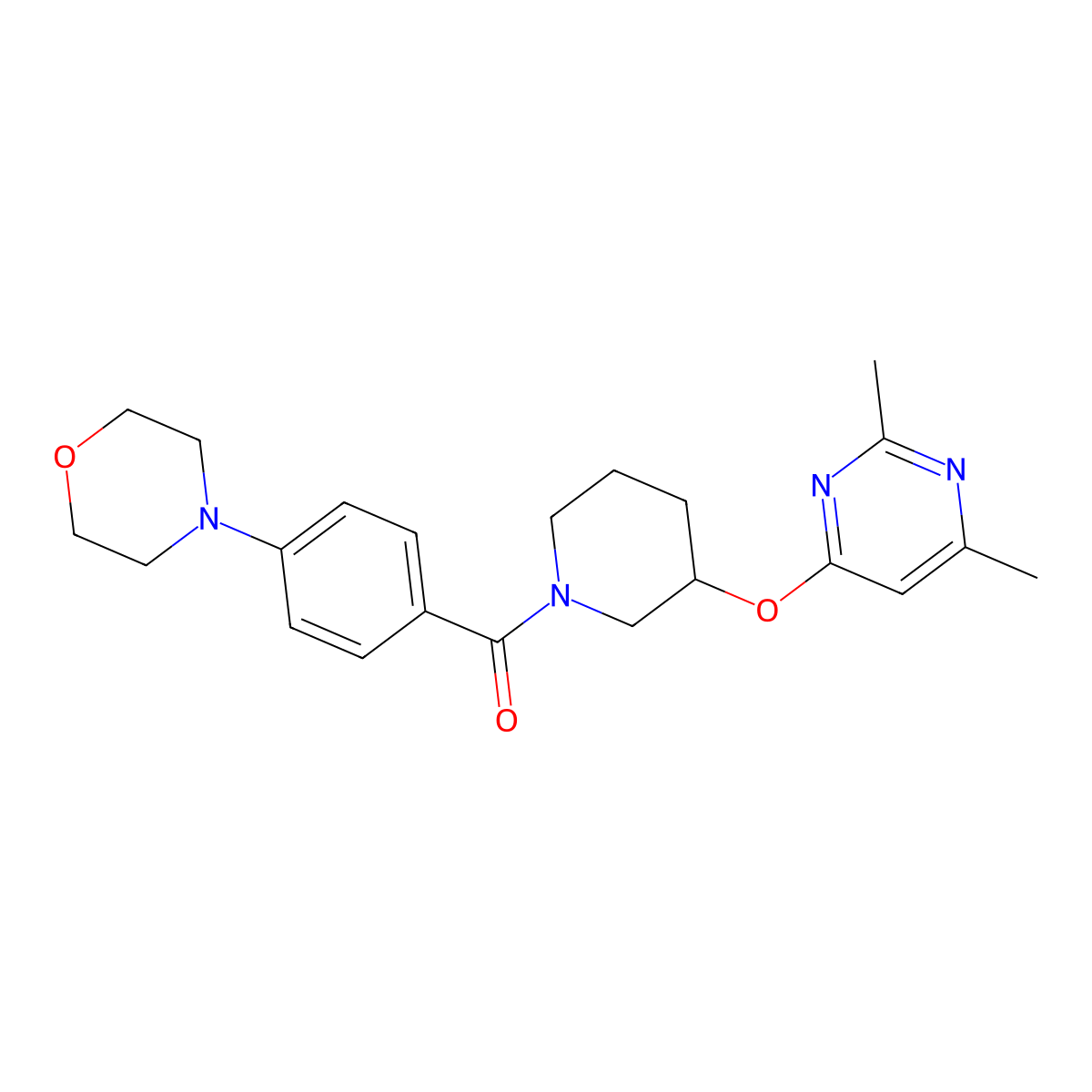 (3-((2,6-Dimethylpyrimidin-4-yl)oxy)piperidin-1-yl)(4-morpholinophenyl)methanone molecular structure, CAS 2034252-39-4