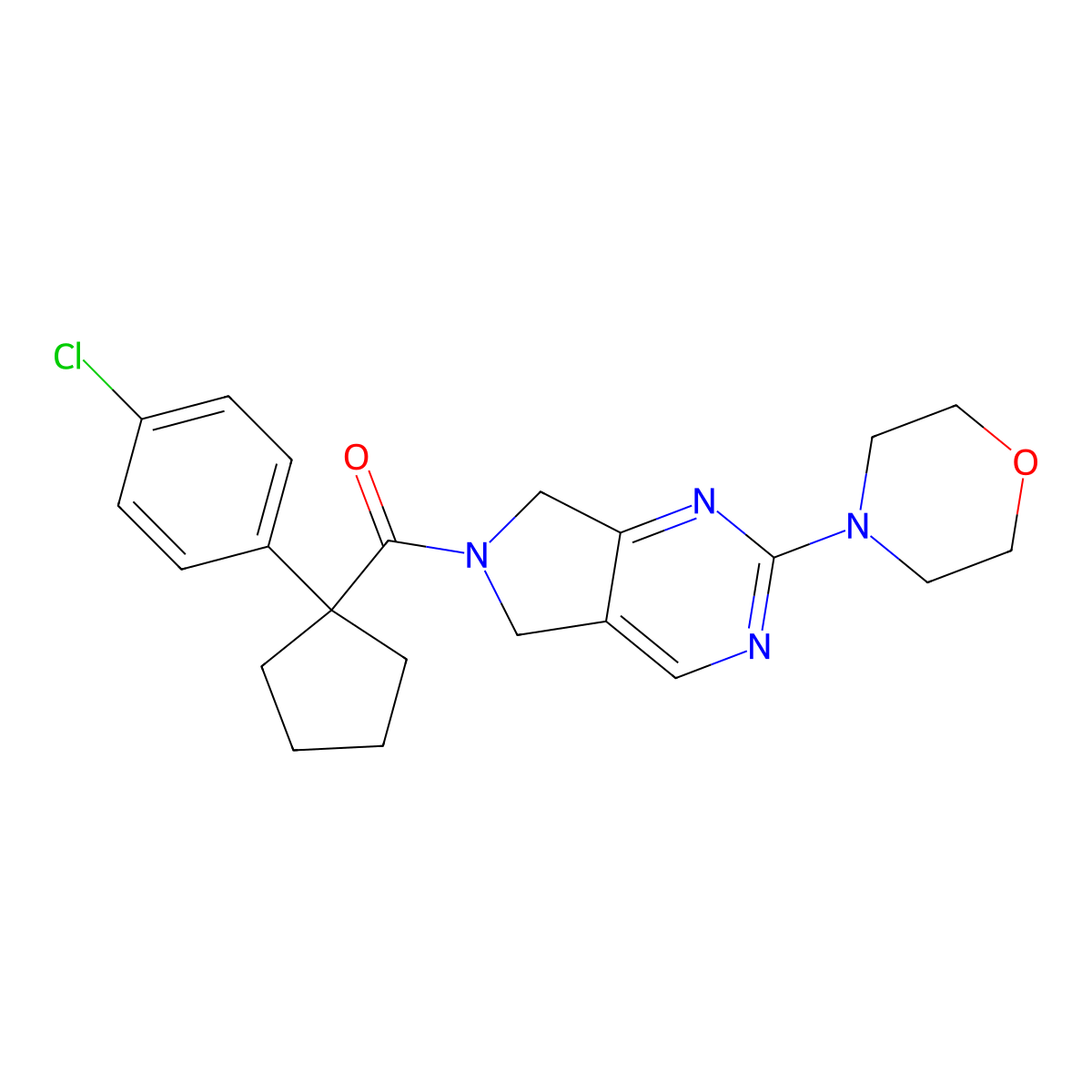(1-(4-chlorophenyl)cyclopentyl)(2-morpholino-5H-pyrrolo[3,4-d]pyrimidin-6(7H)-yl)methanone molecular structure, CAS 2034253-37-5