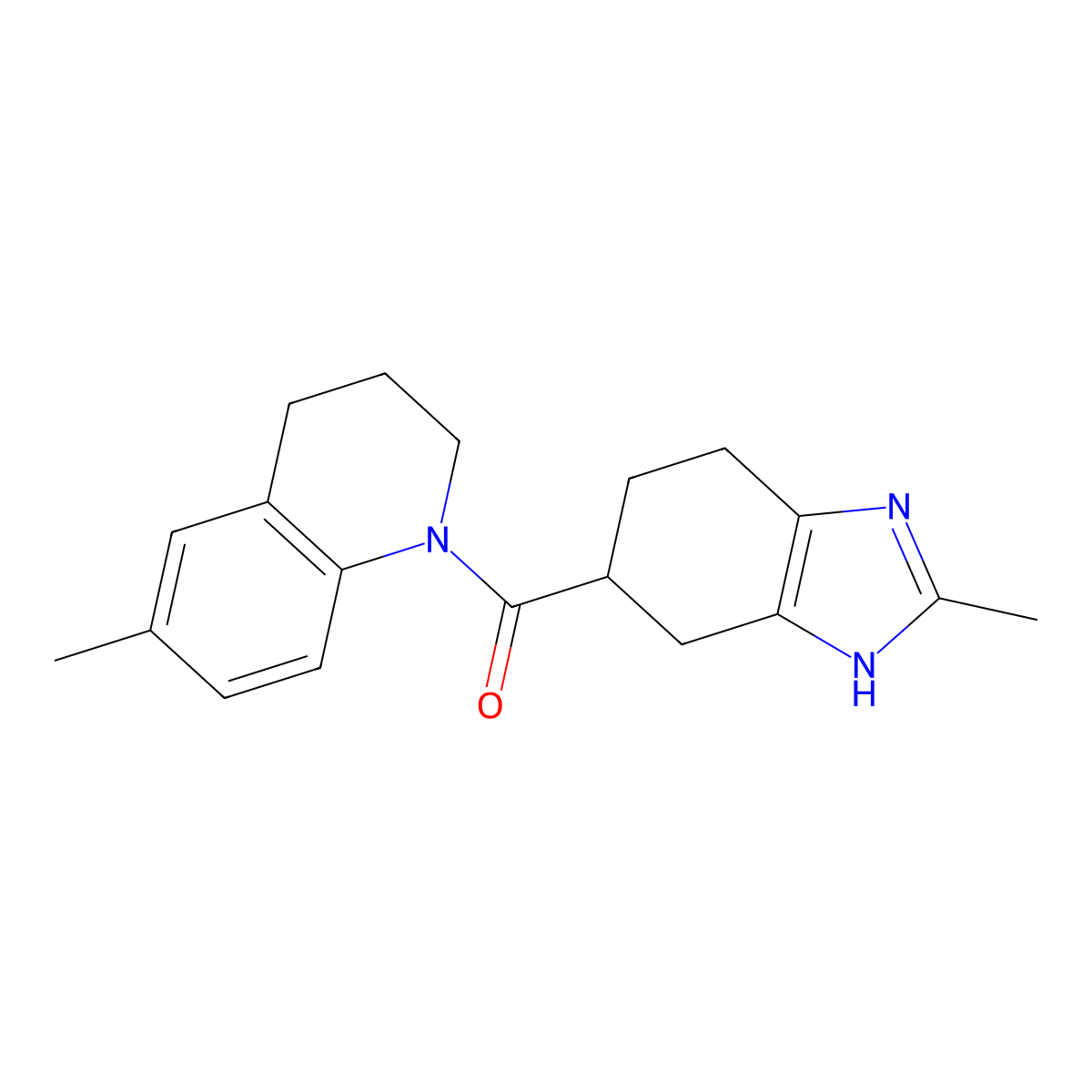 (6-methyl-3,4-dihydroquinolin-1(2H)-yl)(2-methyl-4,5,6,7-tetrahydro-1H-benzo[d]imidazol-5-yl)methanone molecular structure, CAS 2034253-83-1