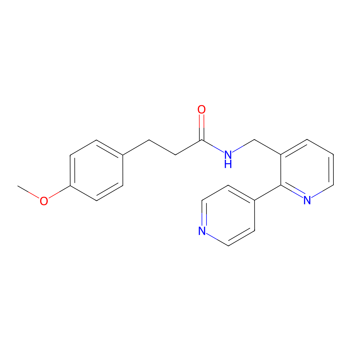 N-([2,4'-bipyridin]-3-ylmethyl)-3-(4-methoxyphenyl)propanamide molecular structure, CAS 2034253-94-4
