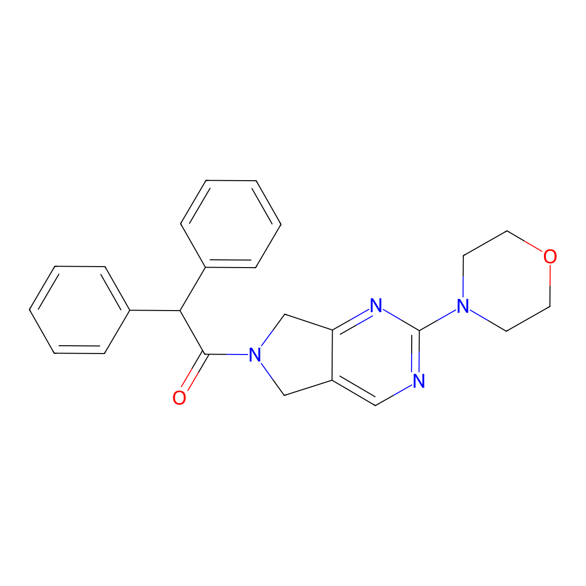 1-(2-morpholino-5H-pyrrolo[3,4-d]pyrimidin-6(7H)-yl)-2,2-diphenylethanone molecular structure, CAS 2034253-96-6
