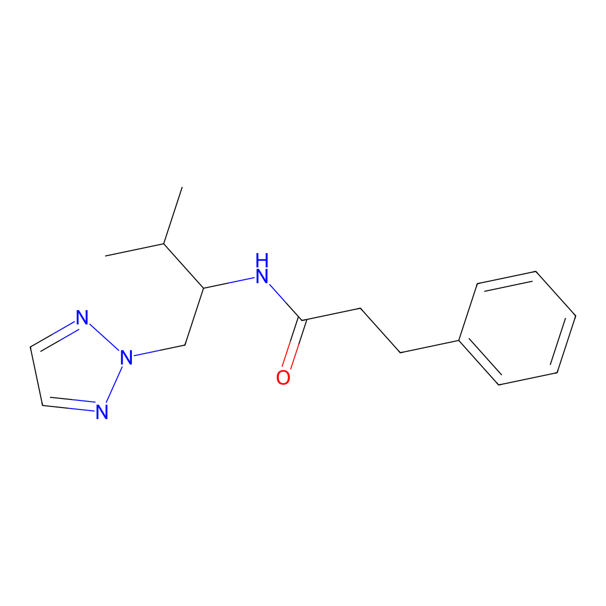 N-[3-methyl-1-(2H-1,2,3-triazol-2-yl)butan-2-yl]-3-phenylpropanamide molecular structure, CAS 2034254-22-1