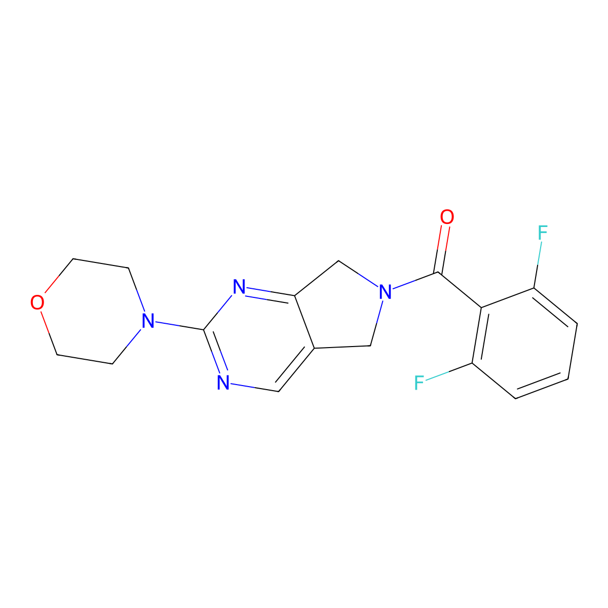 (2,6-difluorophenyl)(2-morpholino-5H-pyrrolo[3,4-d]pyrimidin-6(7H)-yl)methanone molecular structure, CAS 2034254-25-4
