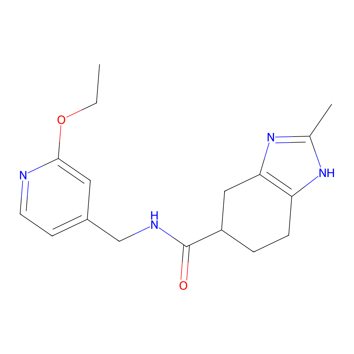 N-((2-ethoxypyridin-4-yl)methyl)-2-methyl-4,5,6,7-tetrahydro-1H-benzo[d]imidazole-5-carboxamide molecular structure, CAS 2034254-29-8