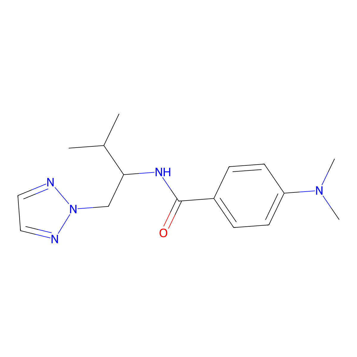 4-(dimethylamino)-N-[3-methyl-1-(2H-1,2,3-triazol-2-yl)butan-2-yl]benzamide molecular structure, CAS 2034254-40-3