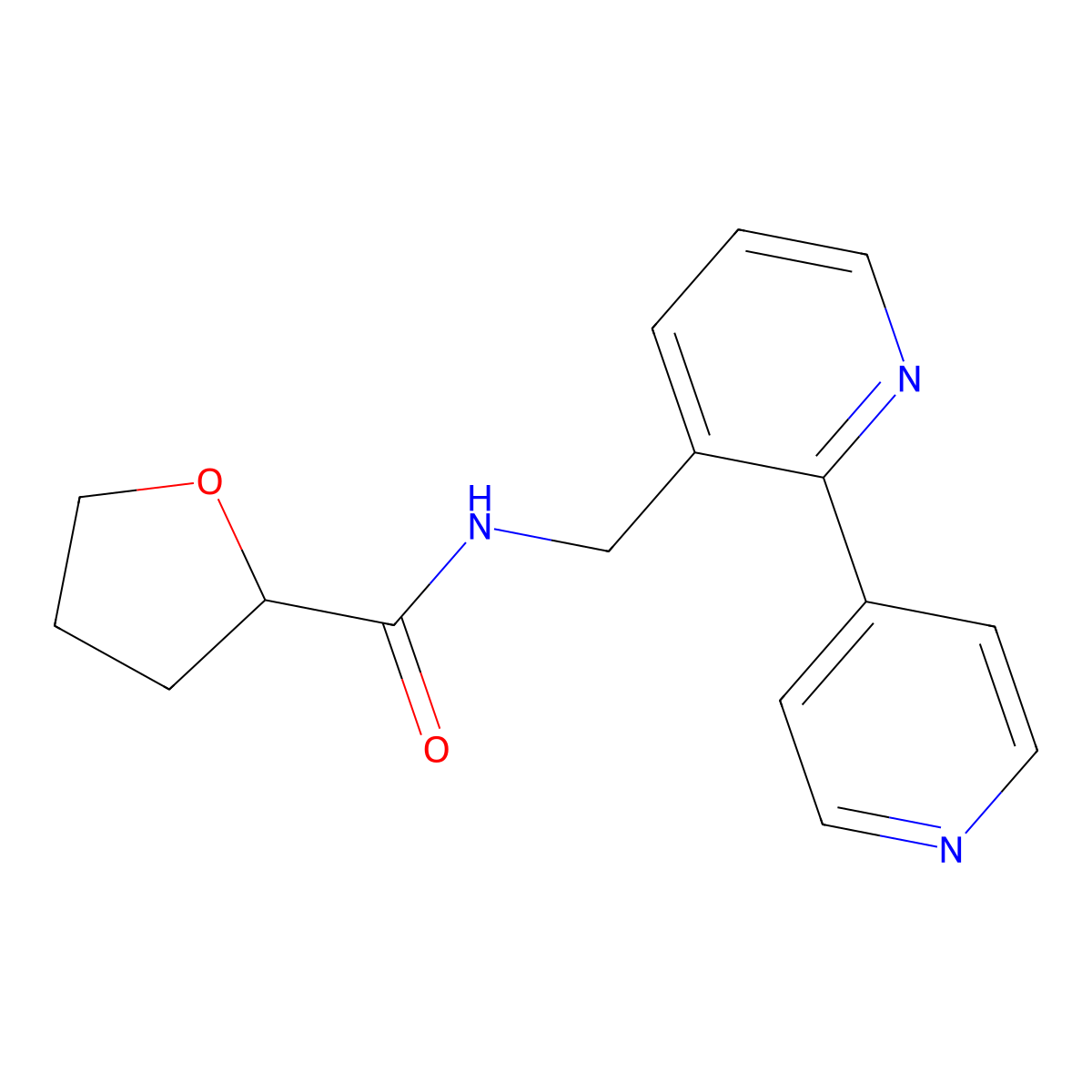 N-([2,4'-bipyridin]-3-ylmethyl)tetrahydrofuran-2-carboxamide molecular structure, CAS 2034254-46-9