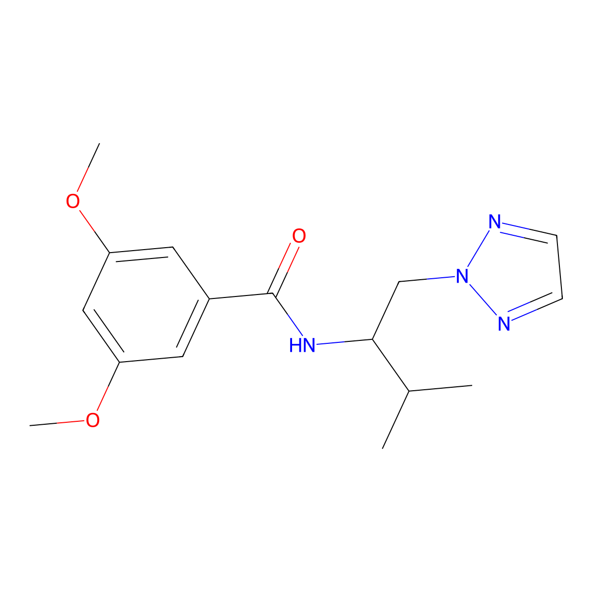 3,5-dimethoxy-N-[3-methyl-1-(2H-1,2,3-triazol-2-yl)butan-2-yl]benzamide molecular structure, CAS 2034254-52-7