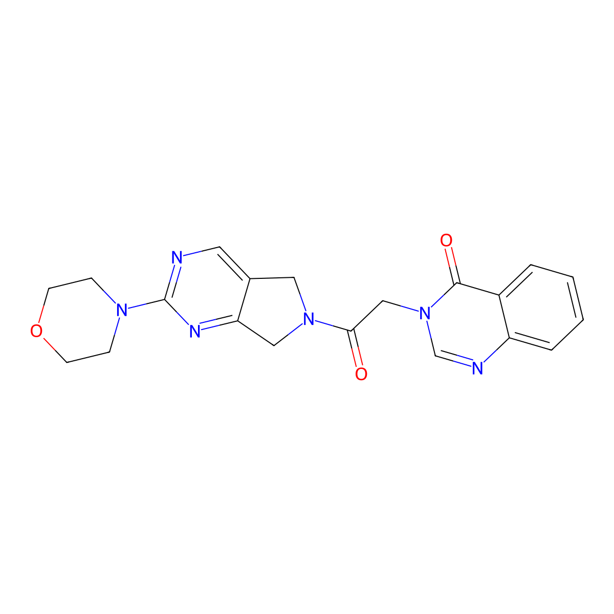 3-(2-(2-morpholino-5H-pyrrolo[3,4-d]pyrimidin-6(7H)-yl)-2-oxoethyl)quinazolin-4(3H)-one molecular structure, CAS 2034254-63-0