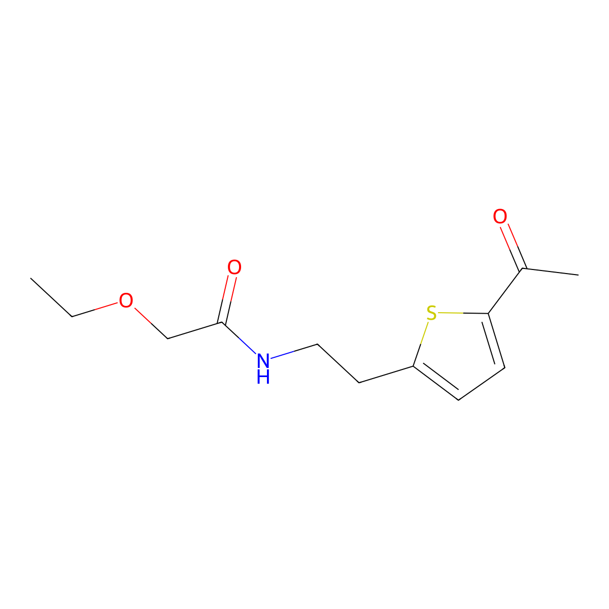 N-[2-(5-acetylthiophen-2-yl)ethyl]-2-ethoxyacetamide molecular structure, CAS 2034254-70-9