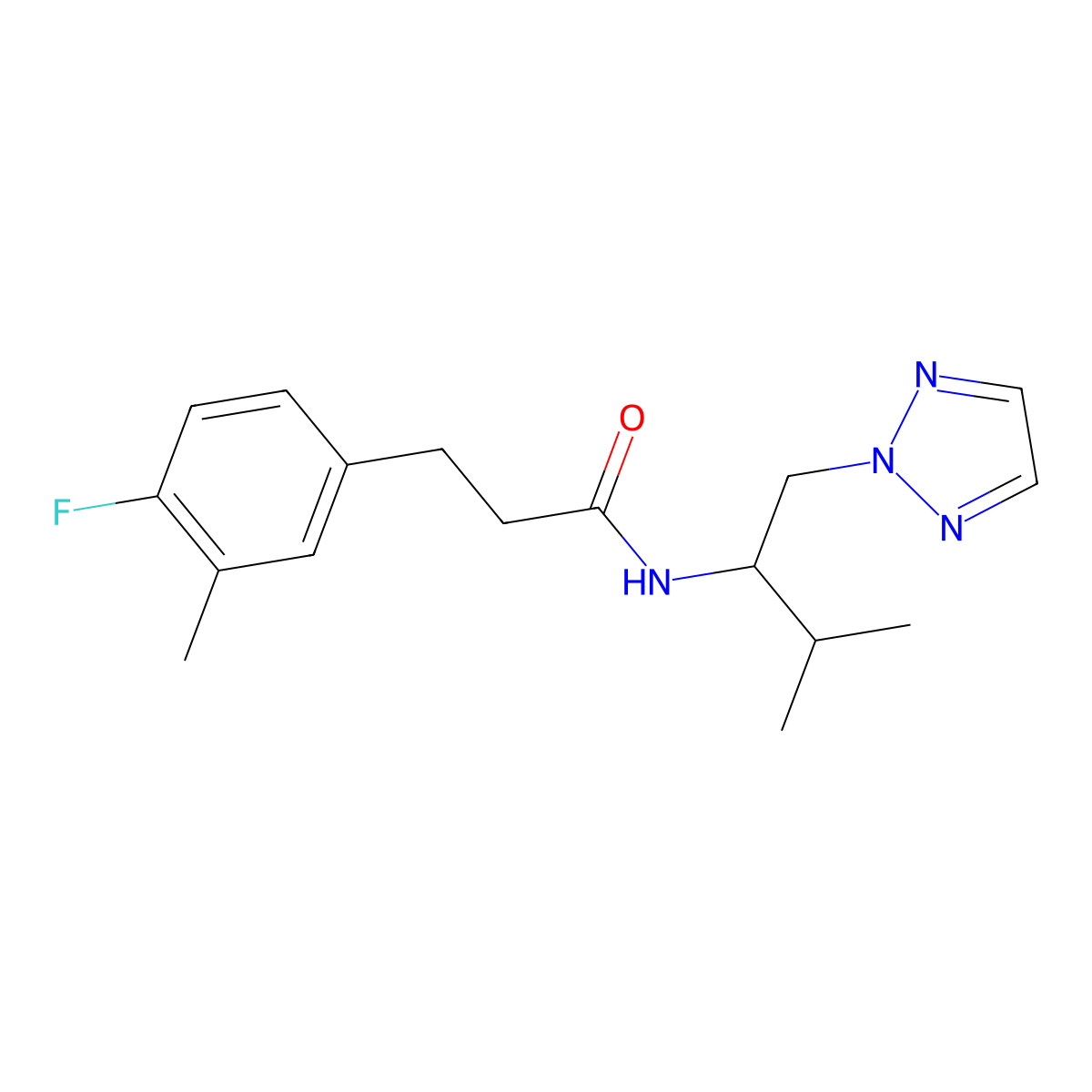 3-(4-fluoro-3-methylphenyl)-N-[3-methyl-1-(2H-1,2,3-triazol-2-yl)butan-2-yl]propanamide molecular structure, CAS 2034254-73-2