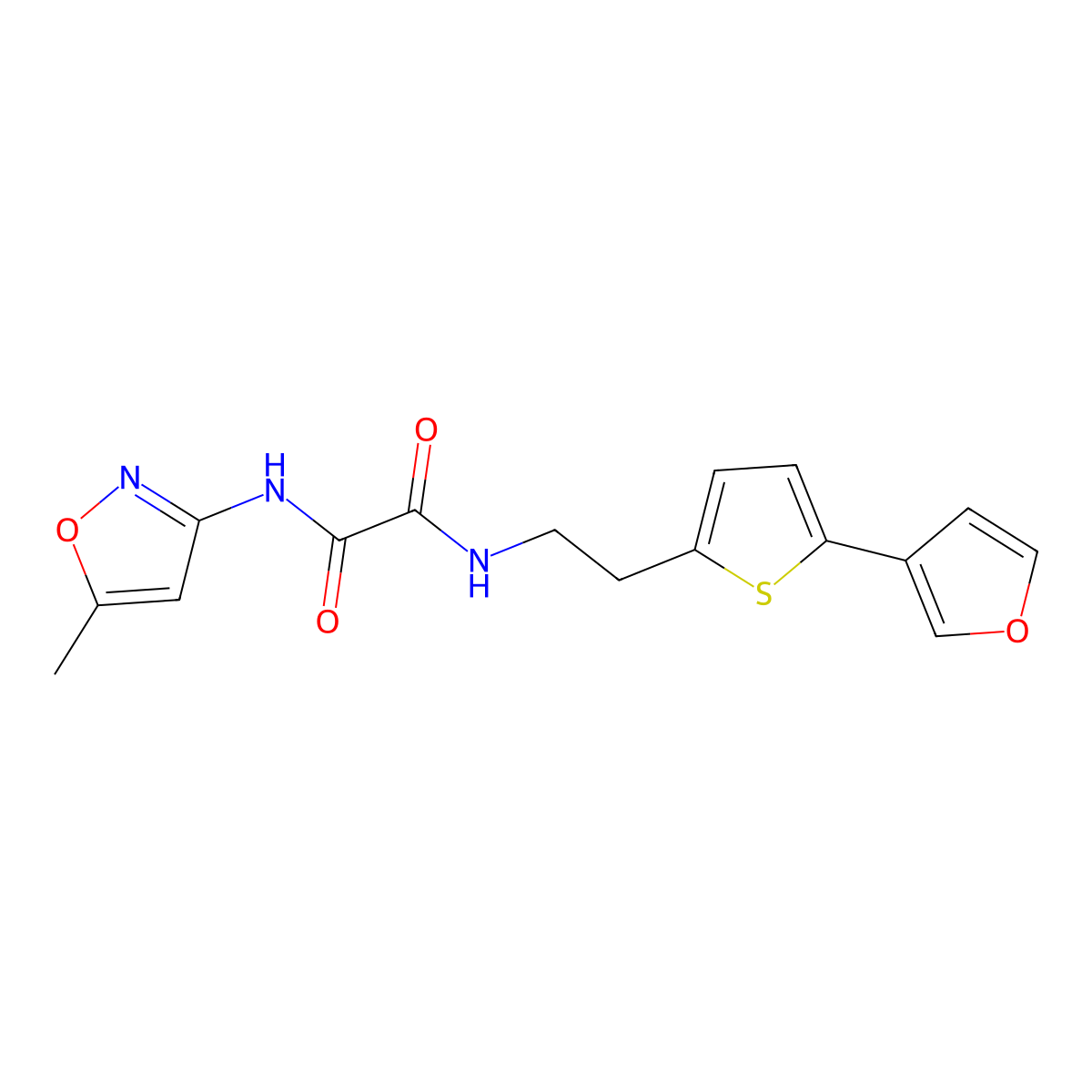 N1-(2-(5-(furan-3-yl)thiophen-2-yl)ethyl)-N2-(5-methylisoxazol-3-yl)oxalamide molecular structure, CAS 2034255-84-8