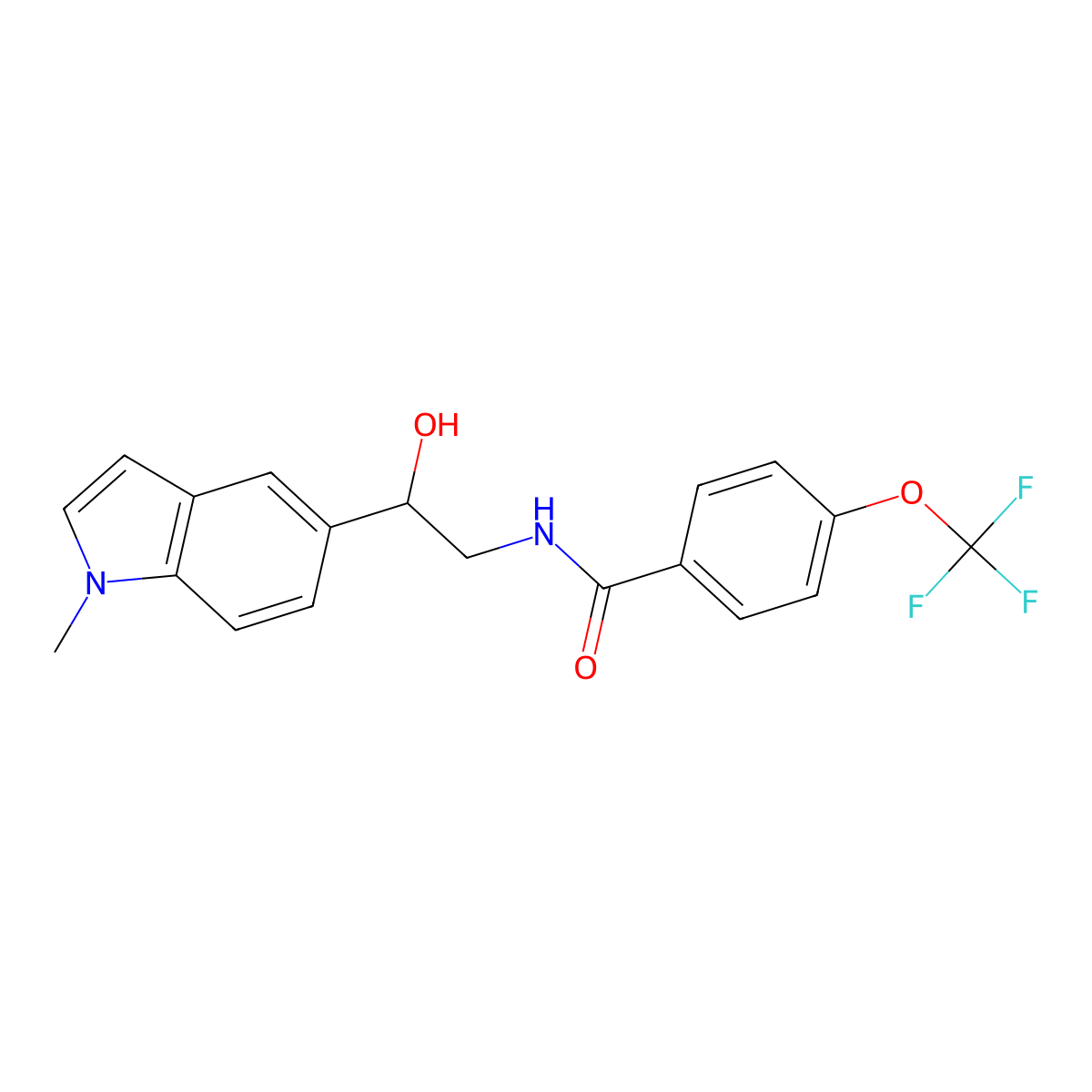 N-[2-hydroxy-2-(1-methyl-1H-indol-5-yl)ethyl]-4-(trifluoromethoxy)benzamide molecular structure, CAS 2034256-04-5