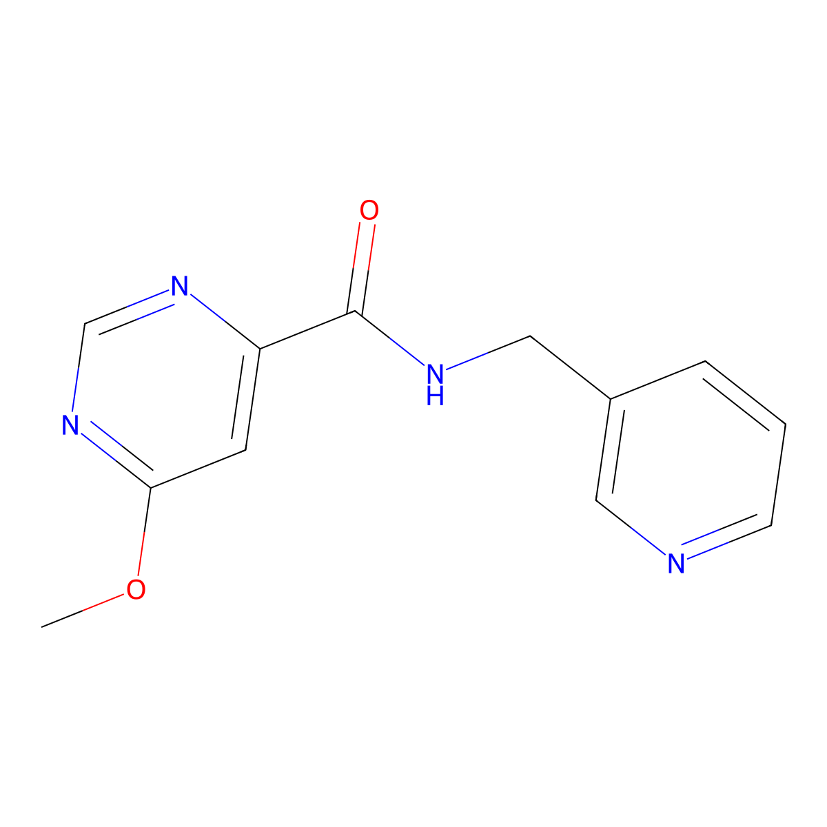 6-methoxy-N-(pyridin-3-ylmethyl)pyrimidine-4-carboxamide molecular structure, CAS 2034256-05-6