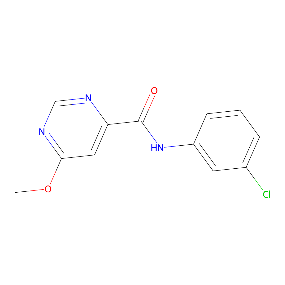 N-(3-chlorophenyl)-6-methoxypyrimidine-4-carboxamide molecular structure, CAS 2034256-29-4
