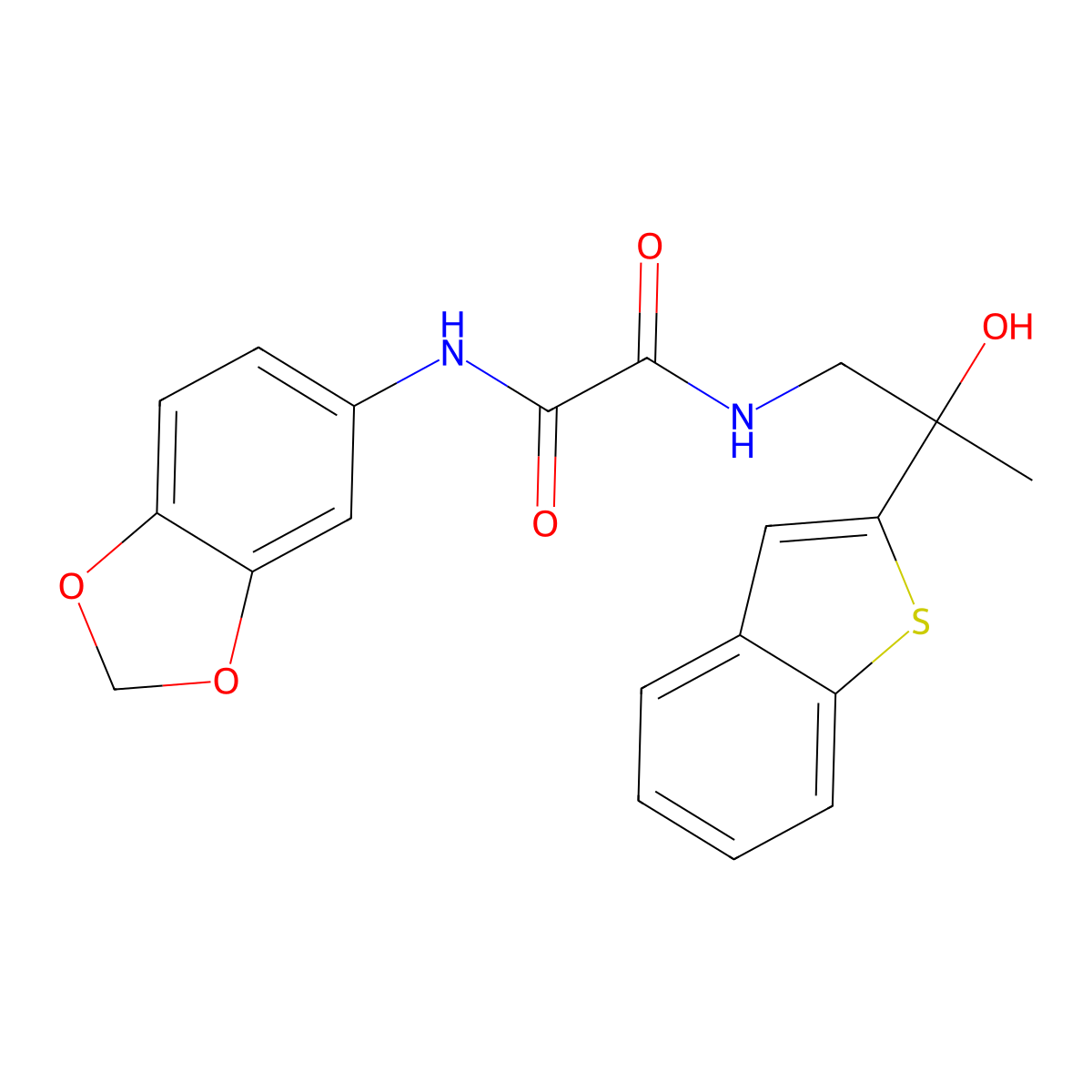 N1-(2-(benzo[b]thiophen-2-yl)-2-hydroxypropyl)-N2-(benzo[d][1,3]dioxol-5-yl)oxalamide molecular structure, CAS 2034256-69-2