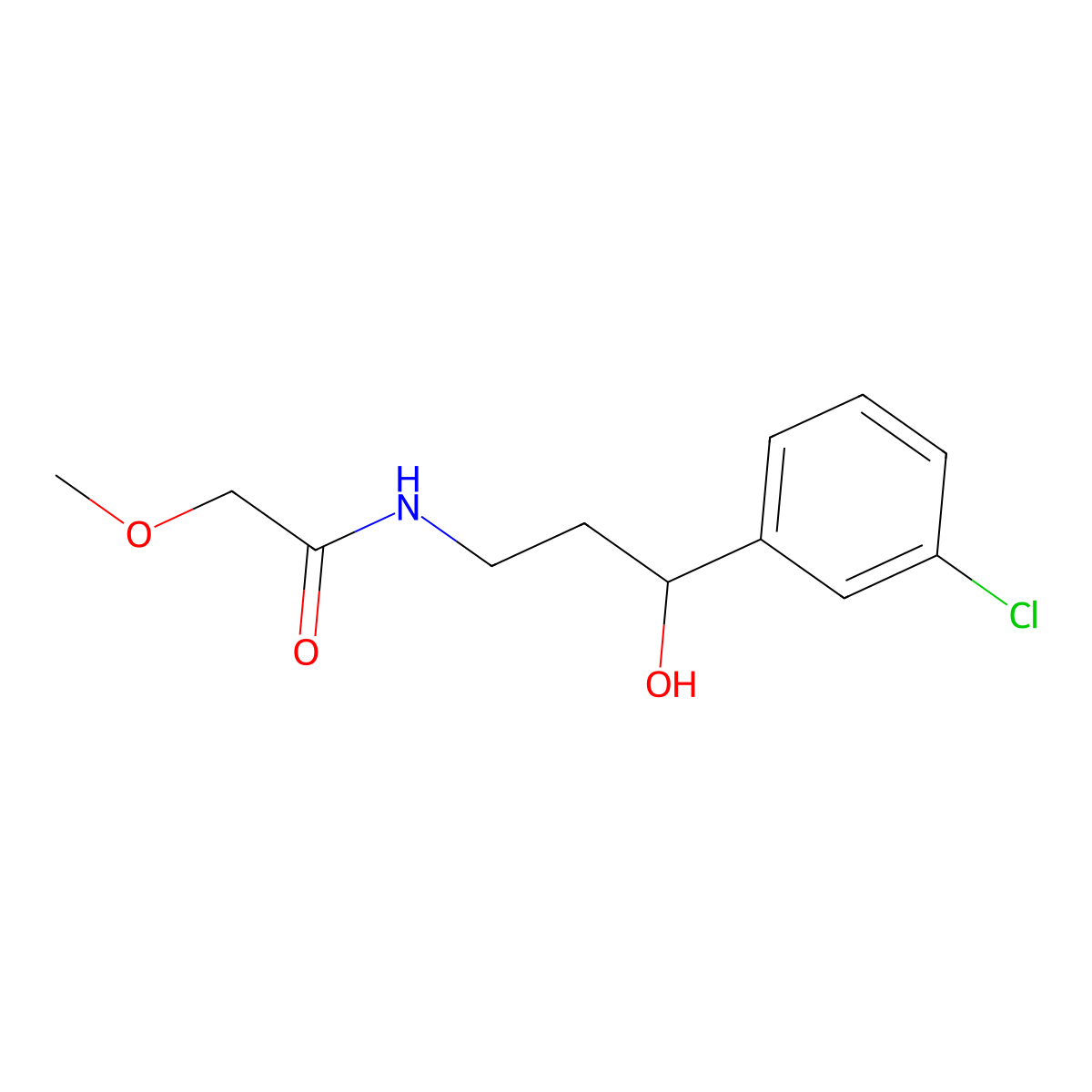 N-[3-(3-chlorophenyl)-3-hydroxypropyl]-2-methoxyacetamide molecular structure, CAS 2034257-34-4