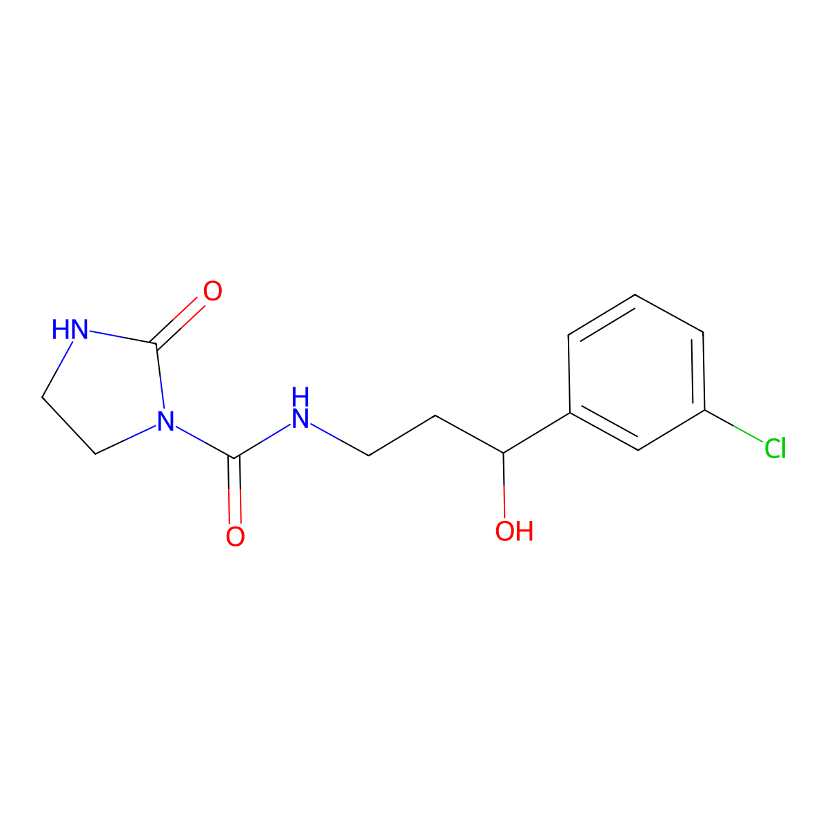 N-[3-(3-chlorophenyl)-3-hydroxypropyl]-2-oxoimidazolidine-1-carboxamide molecular structure, CAS 2034257-55-9