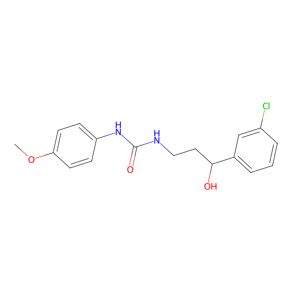 1-(3-(3-Chlorophenyl)-3-hydroxypropyl)-3-(4-methoxyphenyl)urea molecular structure, CAS 2034257-76-4