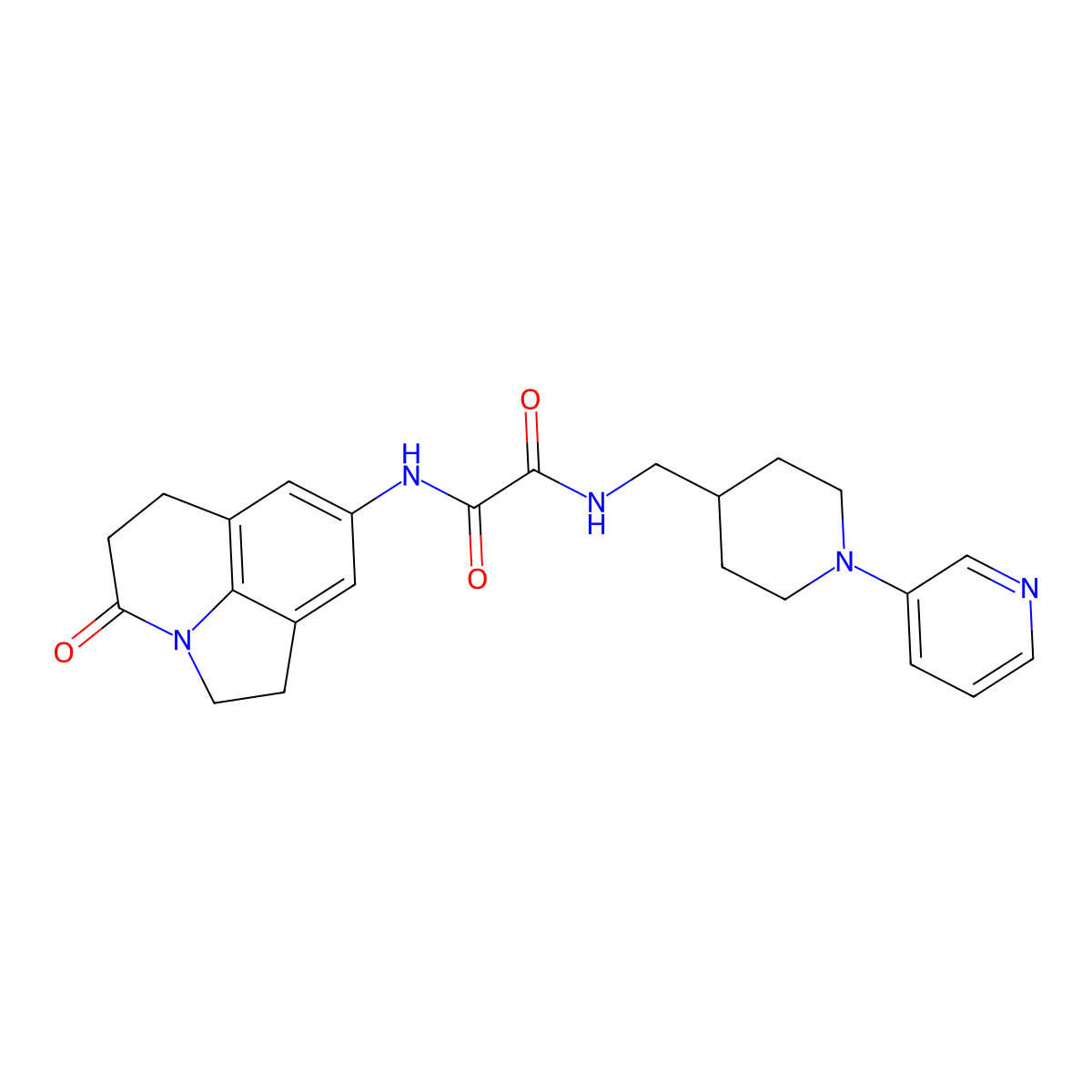 N-{11-oxo-1-azatricyclo[6.3.1.0^{4,12}]dodeca-4,6,8(12)-trien-6-yl}-N'-{[1-(pyridin-3-yl)piperidin-4-yl]methyl}ethanediamide molecular structure, CAS 2034257-82-2
