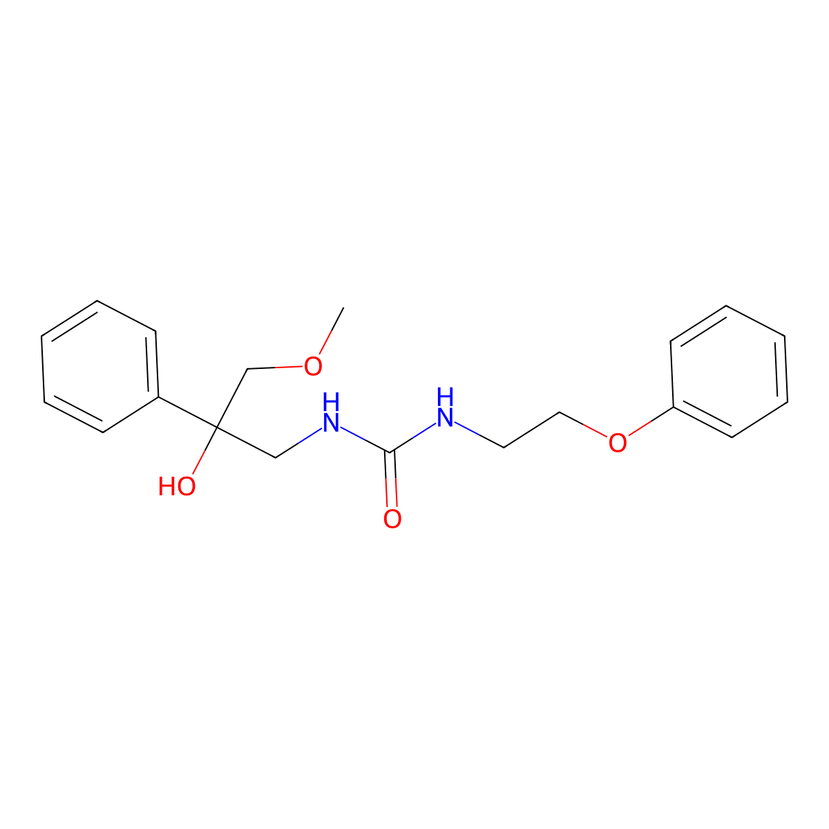 1-(2-Hydroxy-3-methoxy-2-phenylpropyl)-3-(2-phenoxyethyl)urea molecular structure, CAS 2034257-85-5