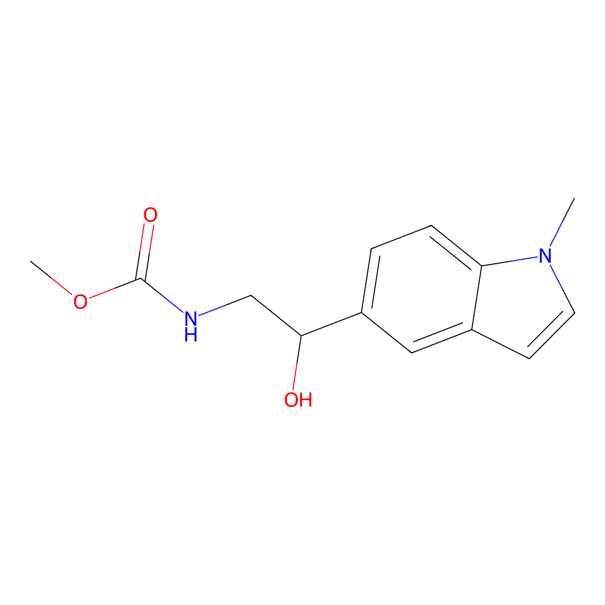 methyl (2-hydroxy-2-(1-methyl-1H-indol-5-yl)ethyl)carbamate molecular structure, CAS 2034257-97-9