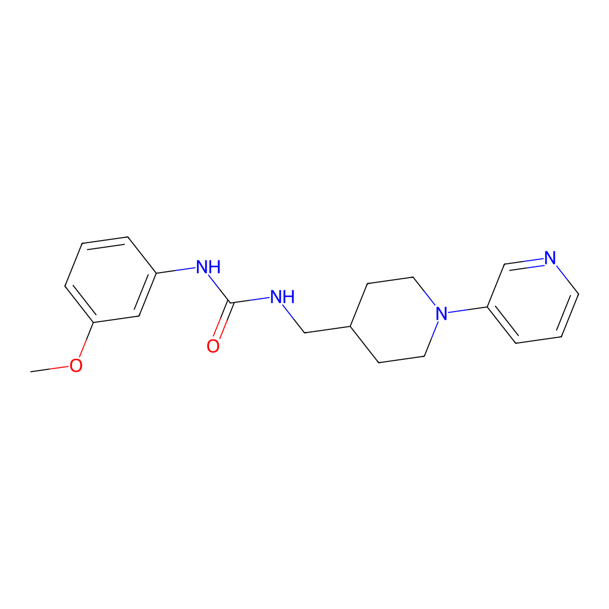 1-(3-Methoxyphenyl)-3-{[1-(pyridin-3-yl)piperidin-4-yl]methyl}urea molecular structure, CAS 2034258-04-1