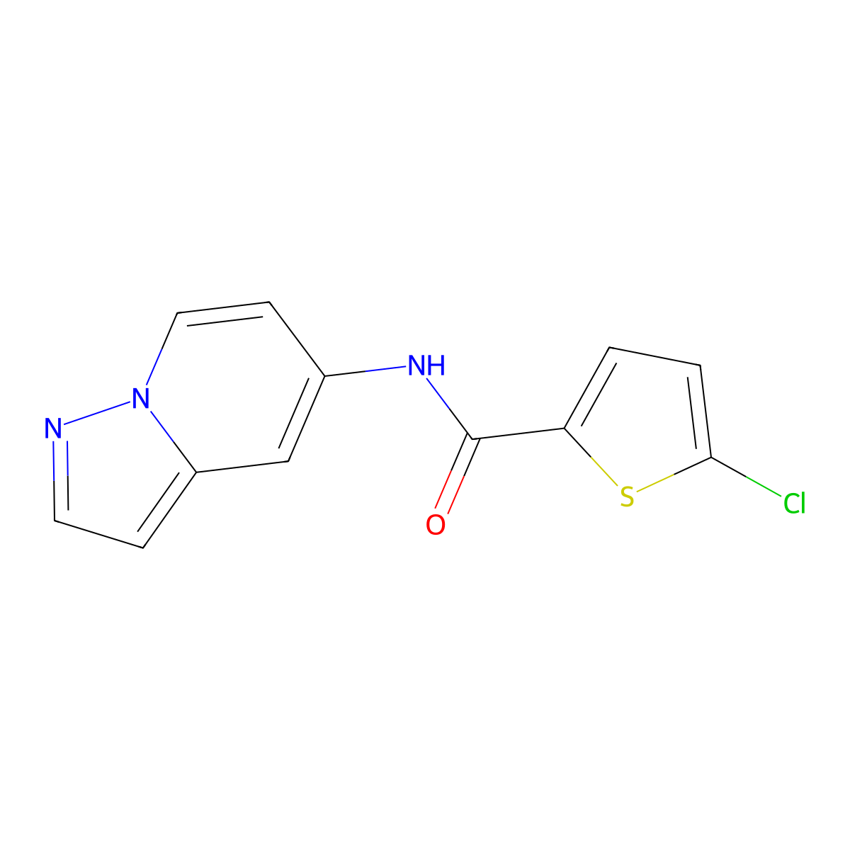 5-chloro-N-(pyrazolo[1,5-a]pyridin-5-yl)thiophene-2-carboxamide molecular structure, CAS 2034258-11-0