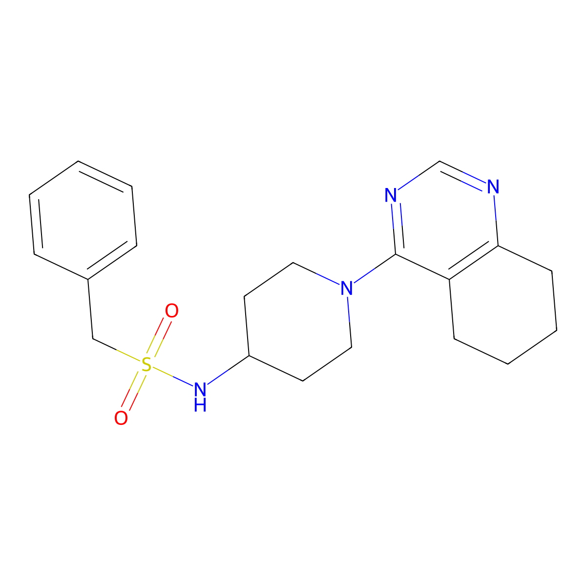 1-phenyl-N-[1-(5,6,7,8-tetrahydroquinazolin-4-yl)piperidin-4-yl]methanesulfonamide molecular structure, CAS 2034258-12-1