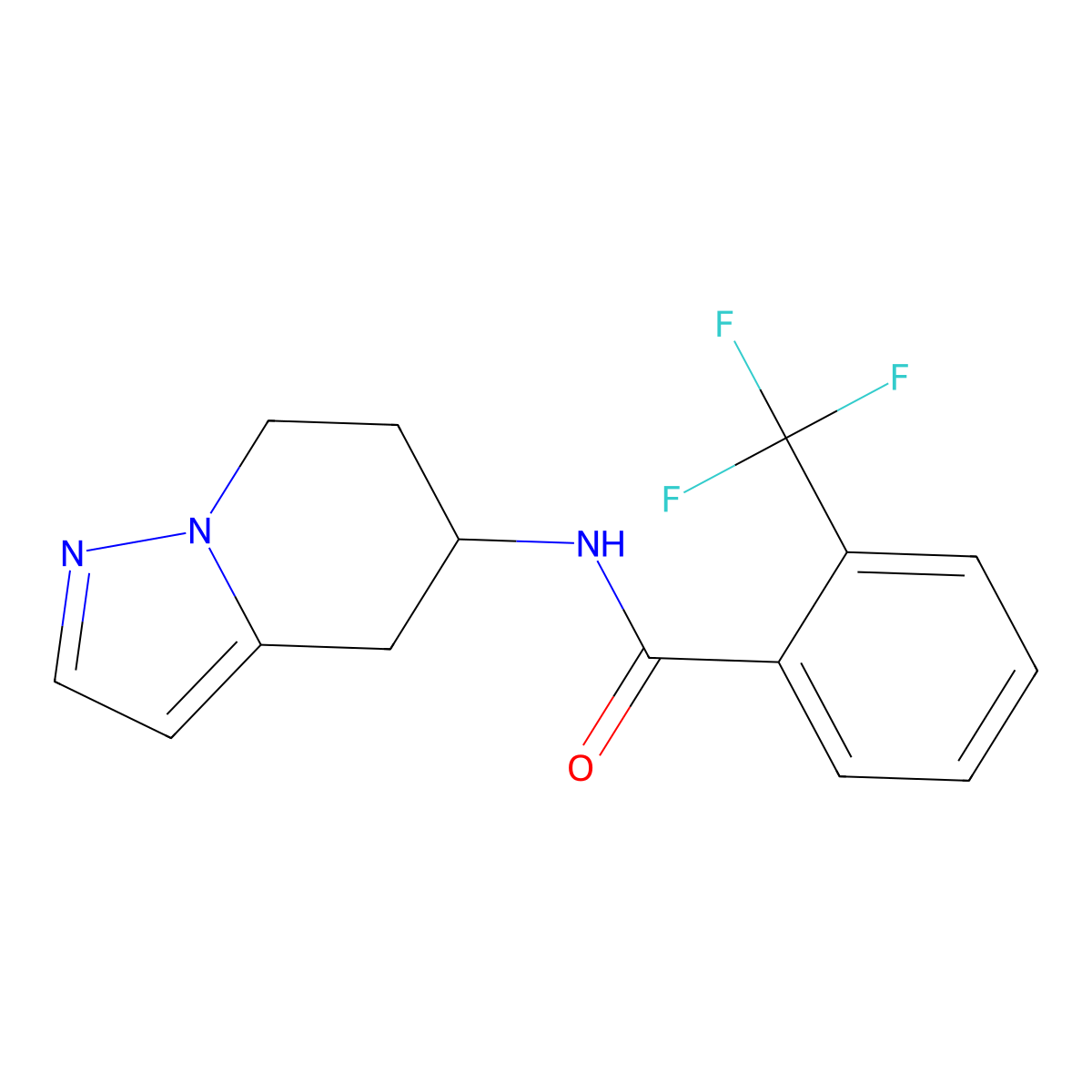 N-(4,5,6,7-tetrahydropyrazolo[1,5-a]pyridin-5-yl)-2-(trifluoromethyl)benzamide molecular structure, CAS 2034258-42-7