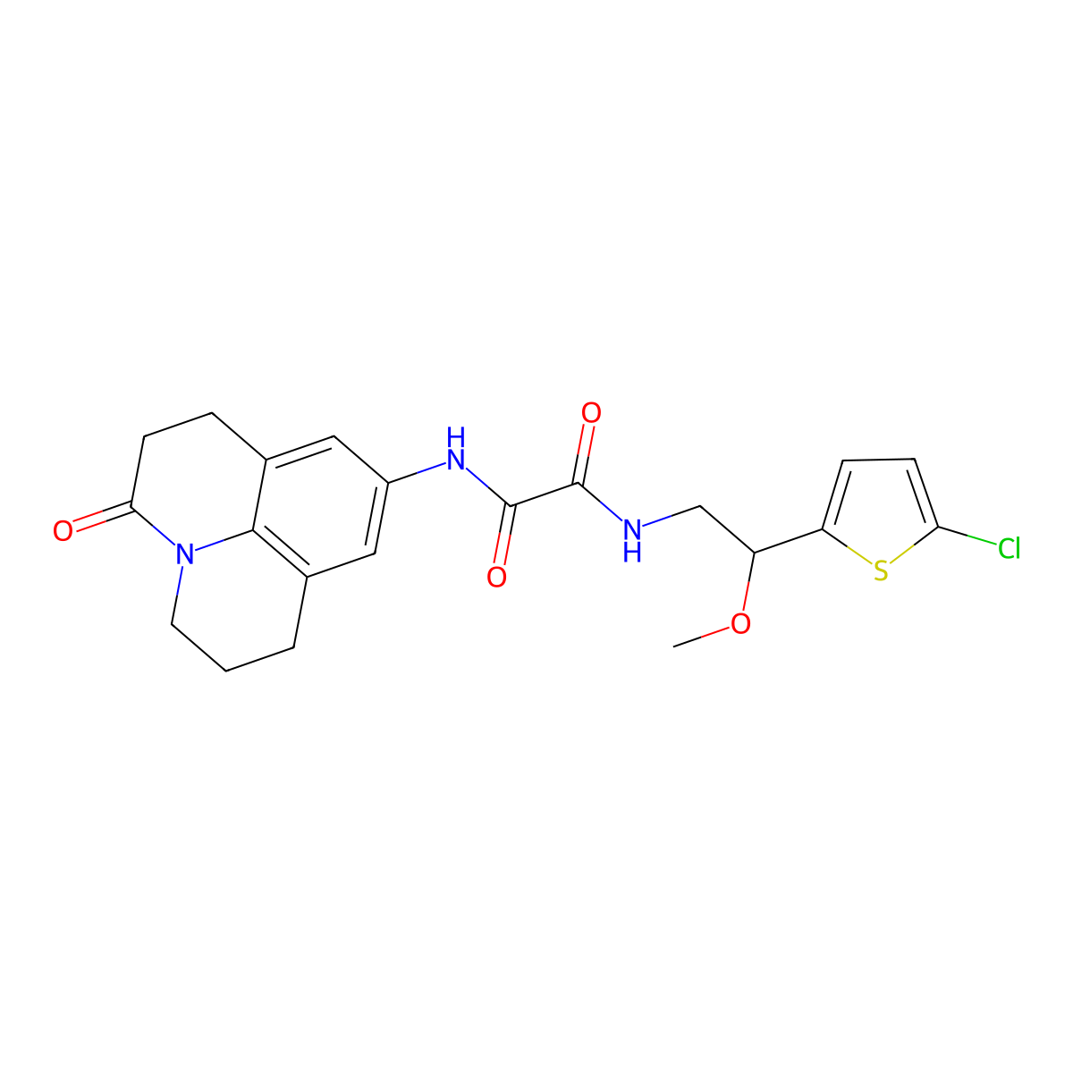 N1-(2-(5-chlorothiophen-2-yl)-2-methoxyethyl)-N2-(3-oxo-1,2,3,5,6,7-hexahydropyrido[3,2,1-ij]quinolin-9-yl)oxalamide molecular structure, CAS 2034258-45-0