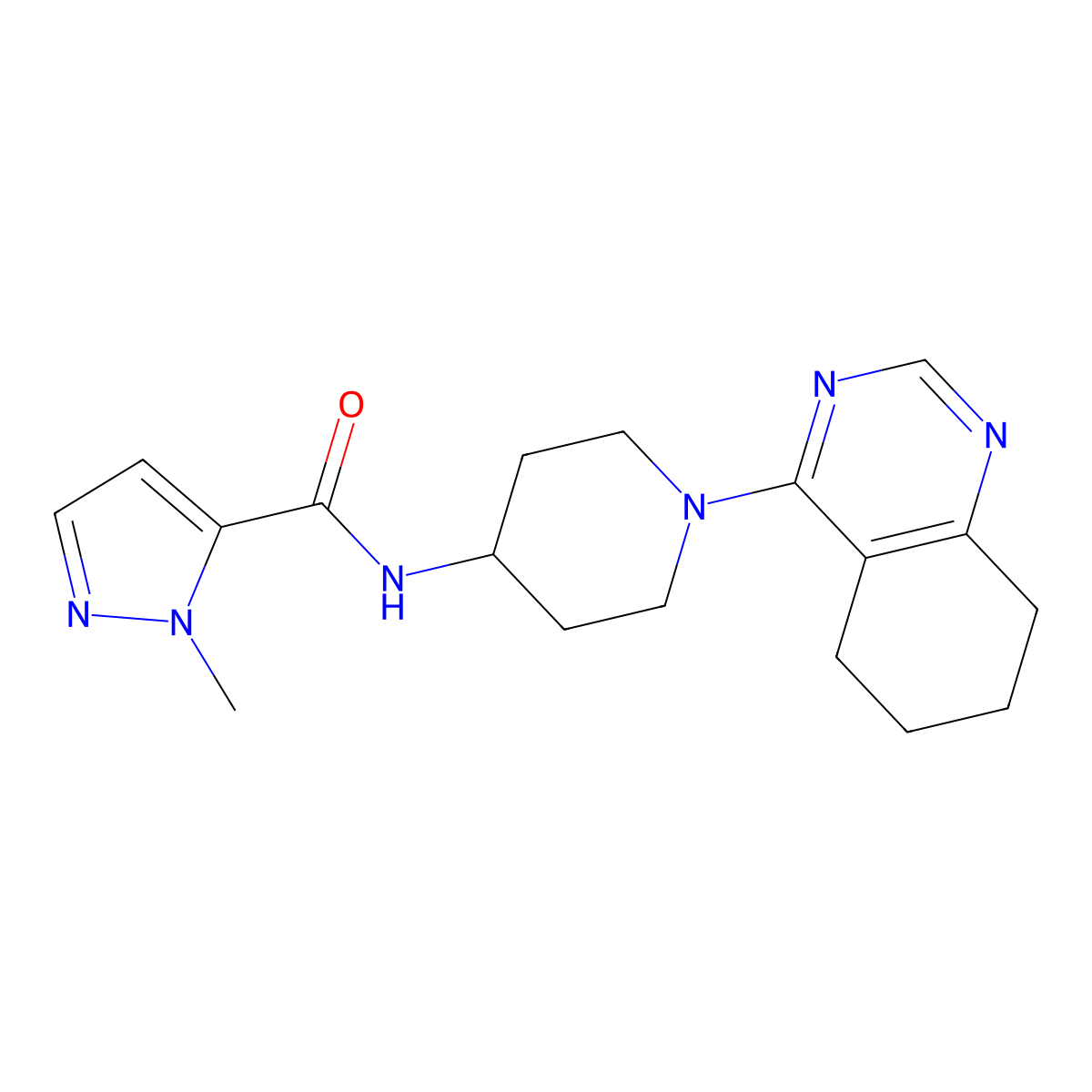 1-methyl-N-[1-(5,6,7,8-tetrahydroquinazolin-4-yl)piperidin-4-yl]-1H-pyrazole-5-carboxamide molecular structure, CAS 2034258-46-1