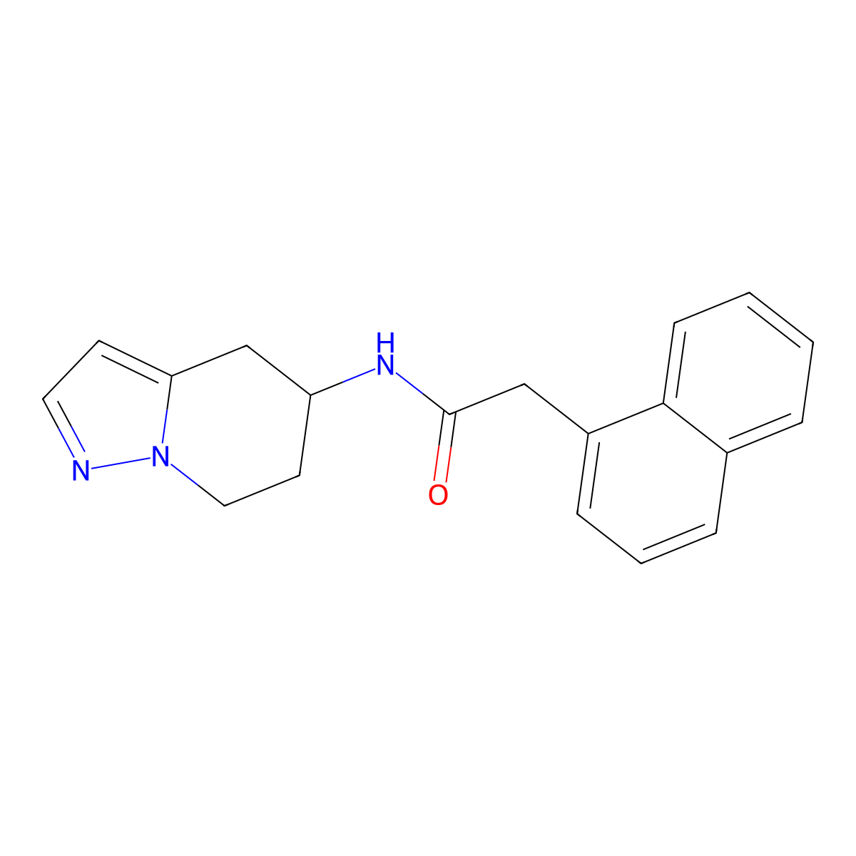 2-(naphthalen-1-yl)-N-(4,5,6,7-tetrahydropyrazolo[1,5-a]pyridin-5-yl)acetamide molecular structure, CAS 2034258-48-3