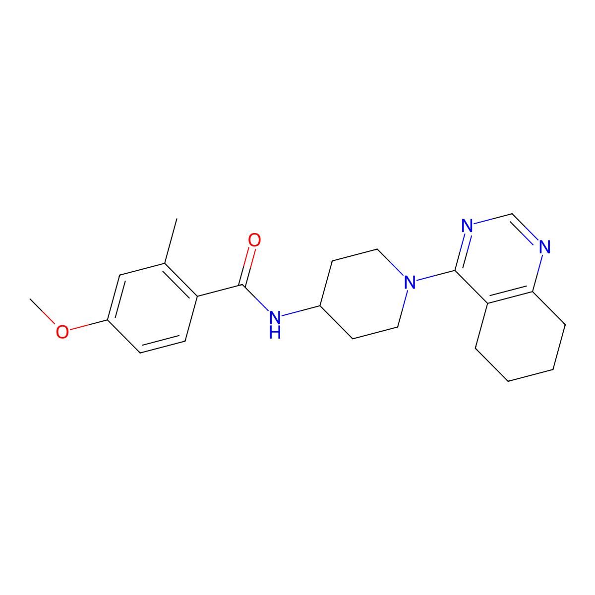4-methoxy-2-methyl-N-[1-(5,6,7,8-tetrahydroquinazolin-4-yl)piperidin-4-yl]benzamide molecular structure, CAS 2034258-56-3