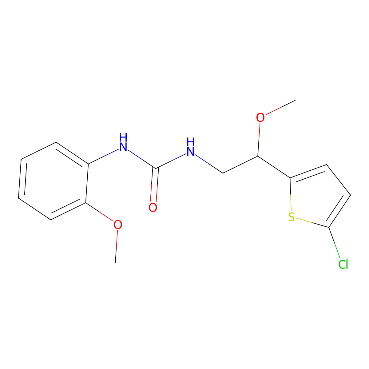 1-(2-(5-Chlorothiophen-2-yl)-2-methoxyethyl)-3-(2-methoxyphenyl)urea molecular structure, CAS 2034258-59-6